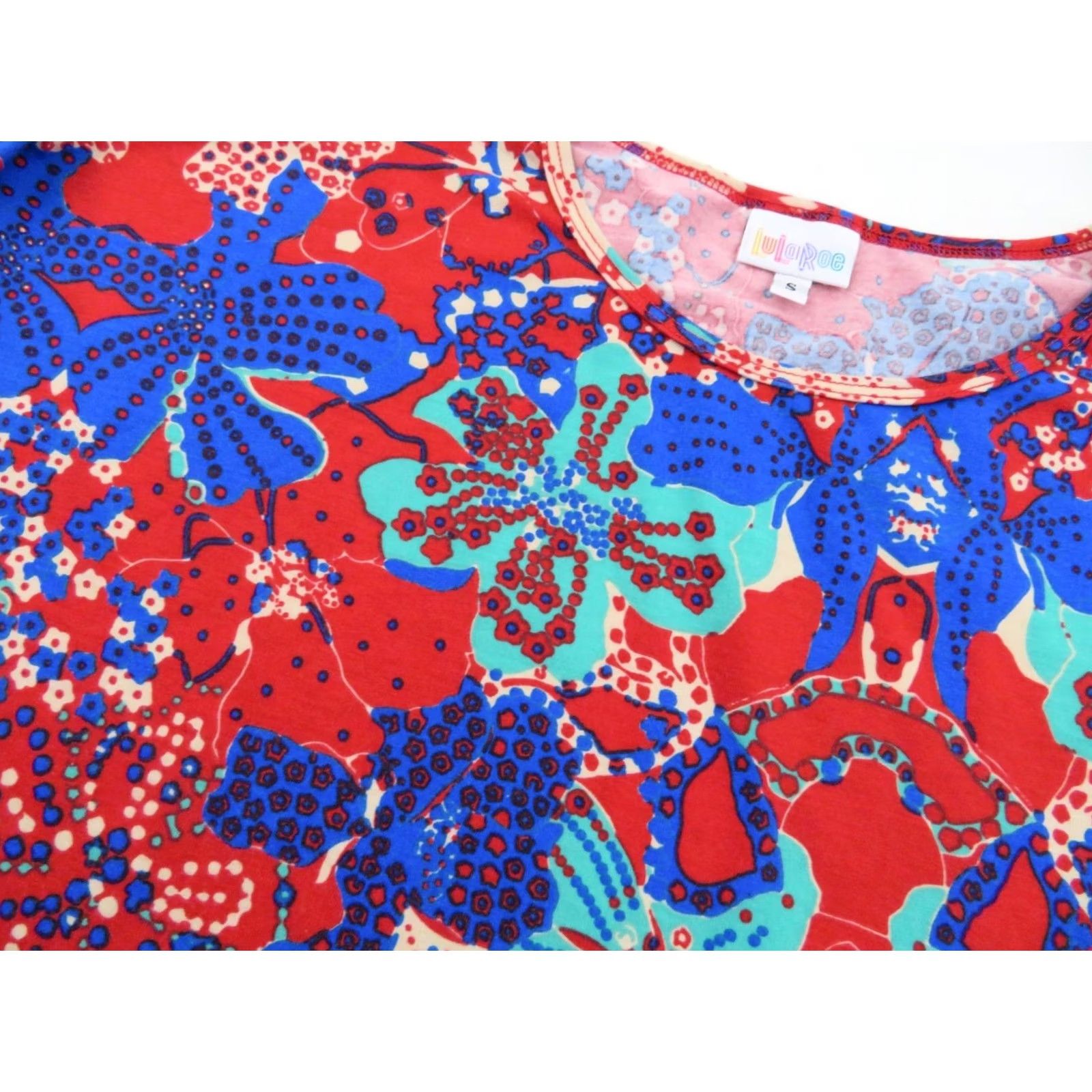 Vintage LULaRoe Floral Irma T Shirt Tunic Small Womens Top Tee High Low Flower Size S / US 4 / IT 40 - 4 Thumbnail