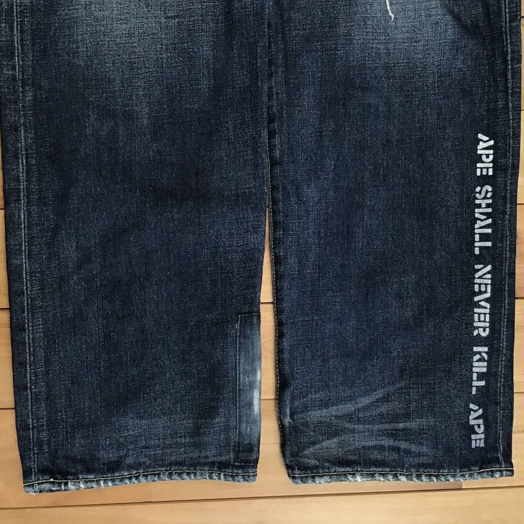Bape × Nigo BAPE DAMAGE DENIM PANTS ABC camo a bathing ape ★size L Size US 34 / EU 50 - 5 Thumbnail