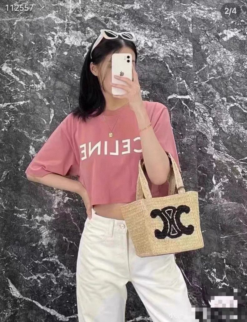 Celine New Celine Short Sleeve Crop Top Size S / US 4 / IT 40 - 5 Thumbnail