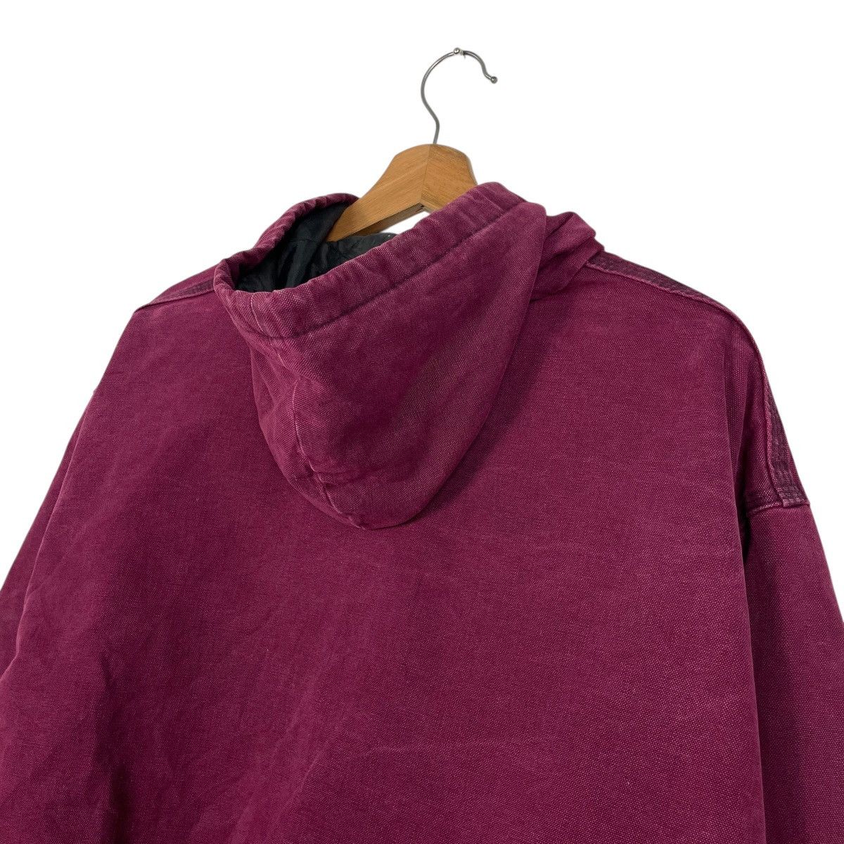Vintage 80s Carhatt Detroit Duck Canvas Maroon Jacket