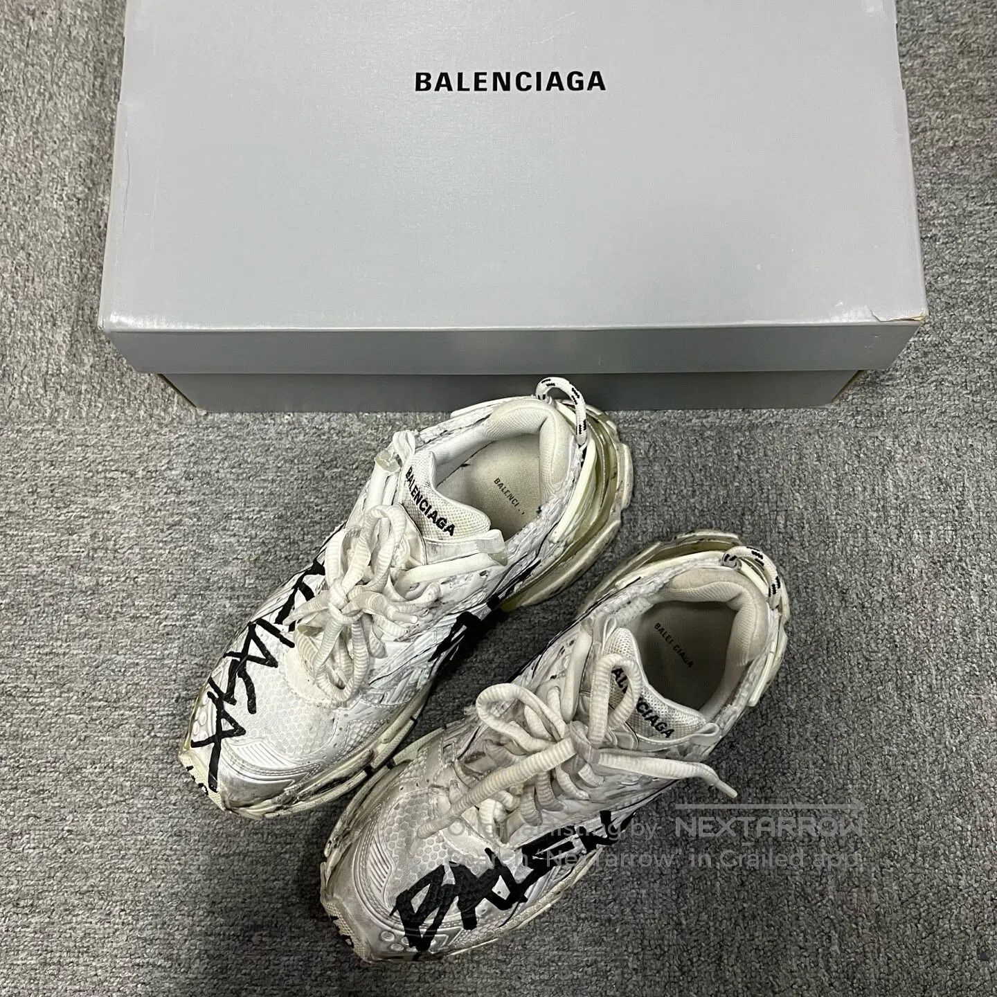 Balenciaga Balenciaga Worn-out style laced low-top sneakers| Size US 7 / EU 40 - 1 Thumbnail