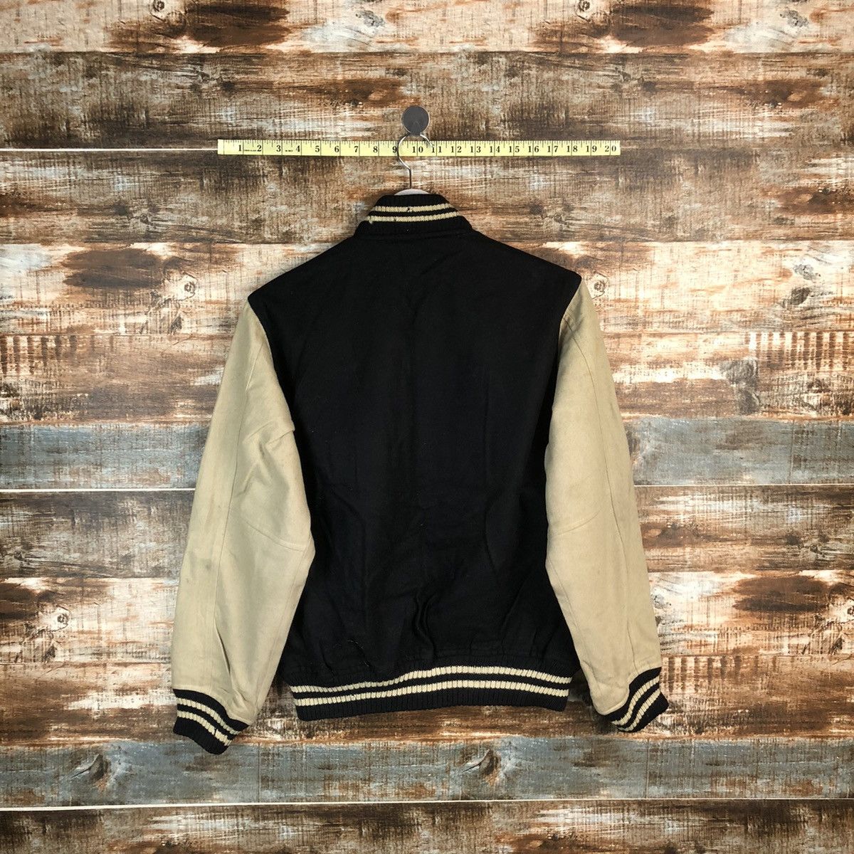 Japanese Brand Sunbird Black vintage plain Bombers varsity Jacket #A1755 Size US M / EU 48-50 / 2 - 13 Thumbnail