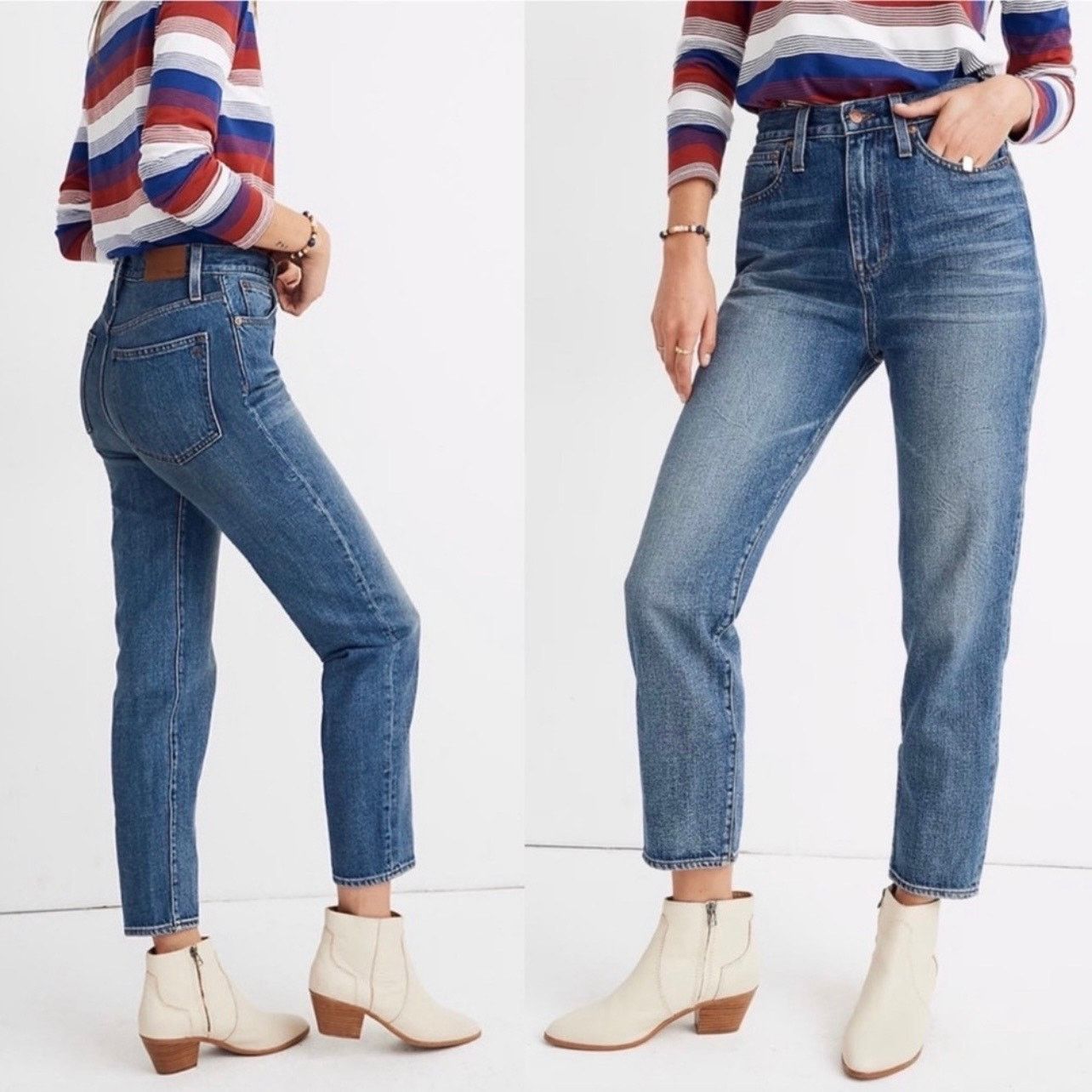 Madewell Madewell The Momjean Jeans Blue Size 24 Cotton Blend Size 24" / US 00 / IT 34 - 1 Thumbnail