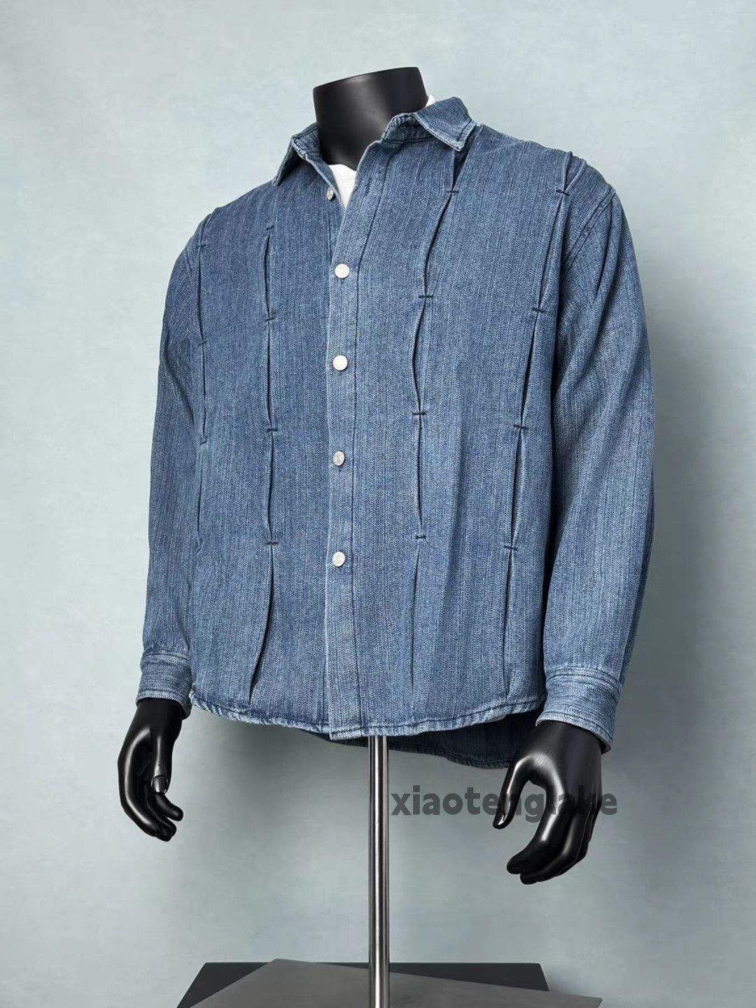 Vintage Unisex washed retro y2k loose hiphop pleated shirt Size US XL / EU 56 / 4 - 6 Thumbnail