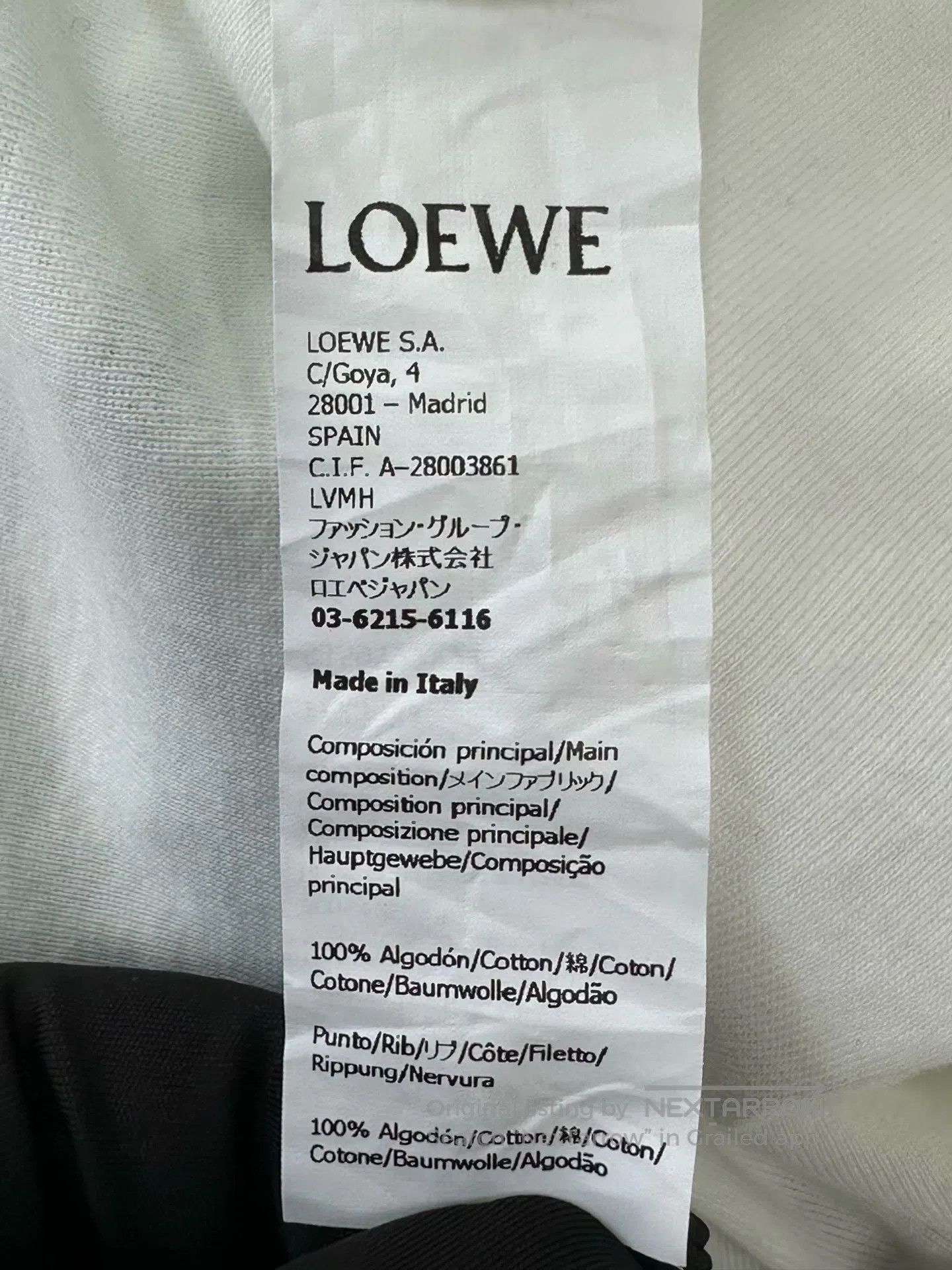 Loewe Loewe White letter print logo short-sleeve shirt| Size US XS / EU 42 / 0 - 4 Thumbnail