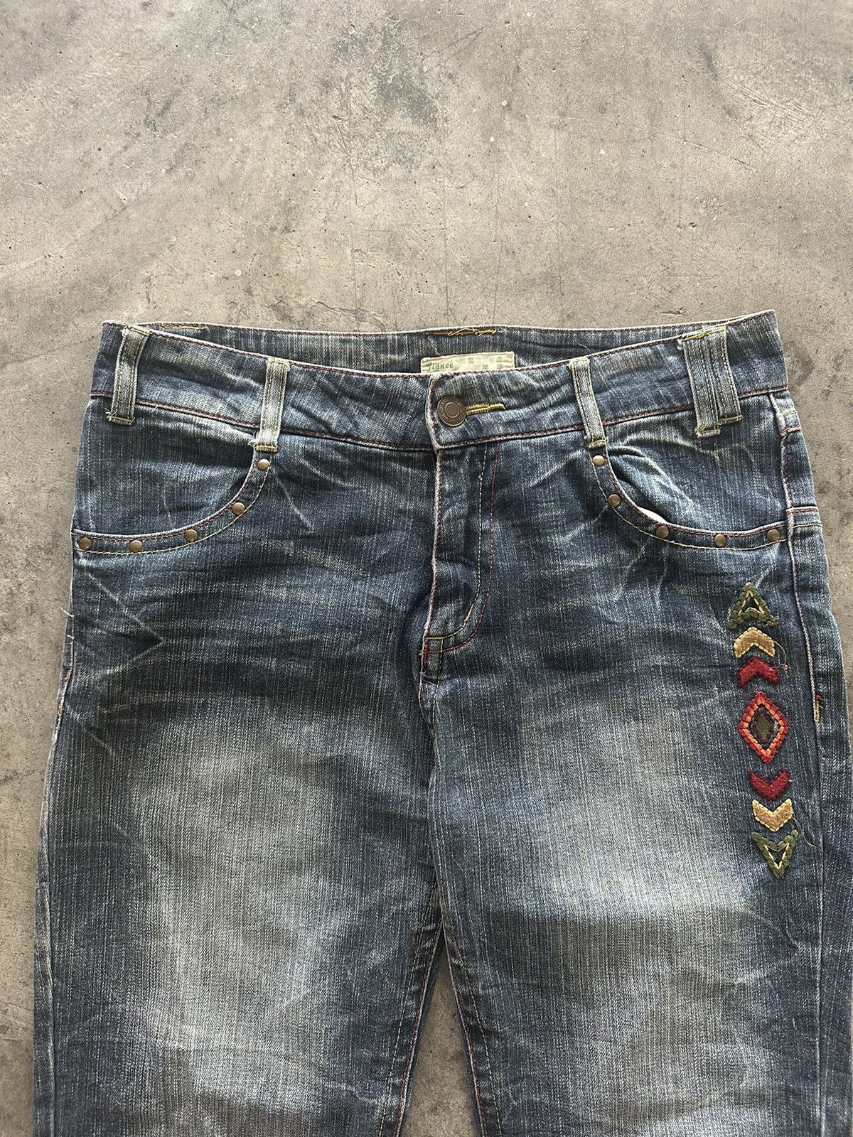 If Six Was Nine × Japanese Brand × Le Grande Bleu (L.G.B.) Flared Japanese Jeans Whisker Wash Size US 33 - 2 Thumbnail