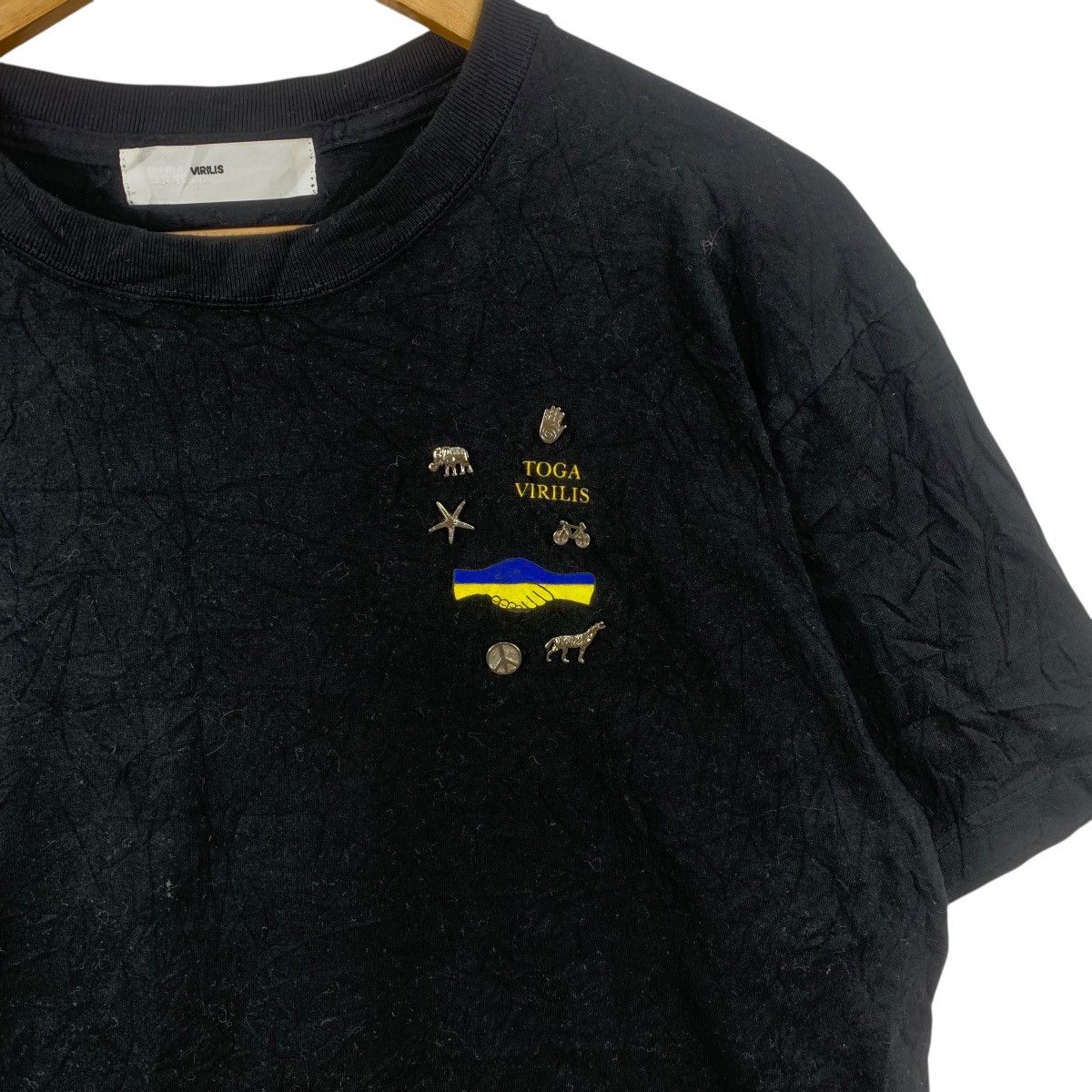 TOGA VIRILIS TOGA VIRILIS ARCHIVES Embossed Pin Peace Baggy Tee Shirt Size US XL / EU 56 / 4 - 5 Thumbnail