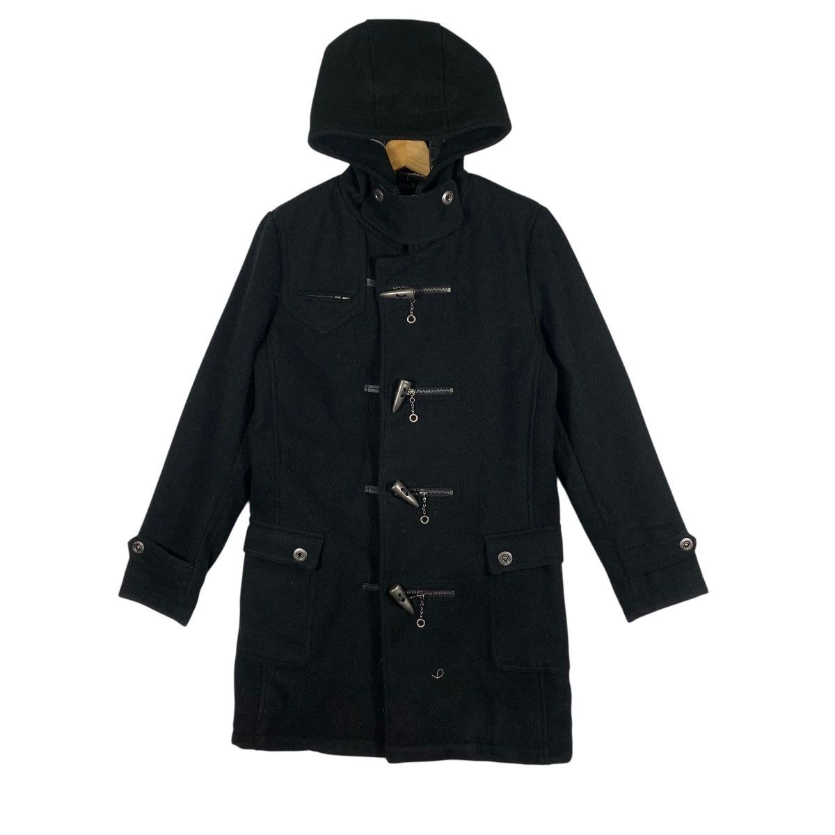 In The Attic Vintage In The Attic Button Wool Hoodie Jacket Size US L / EU 52-54 / 3 - 1 Thumbnail