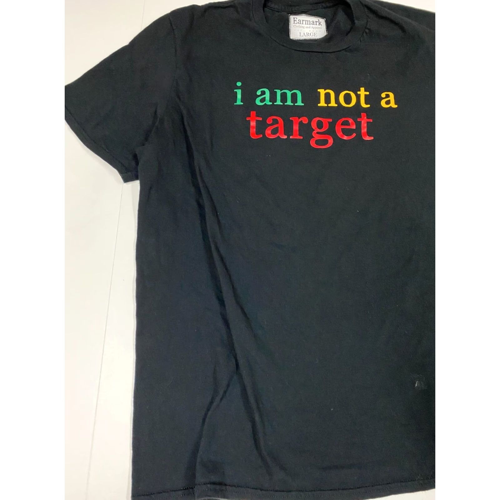 Vintage Not a target Mens Shirt L black Earmack Cotton Polyester Logo Short Sleeve Regular Vintage No Size US L / EU 52-54 / 3 - 3 Thumbnail