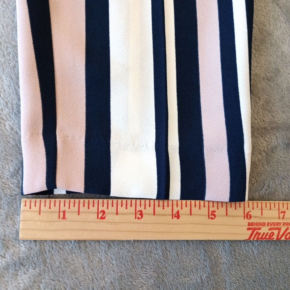 Express Express Ankle Pants Womens Size 2 Belted Pockets Striped Blue Pink 26x28 Straight Pant Size 26" / US 2 / IT 38 - 6 Thumbnail