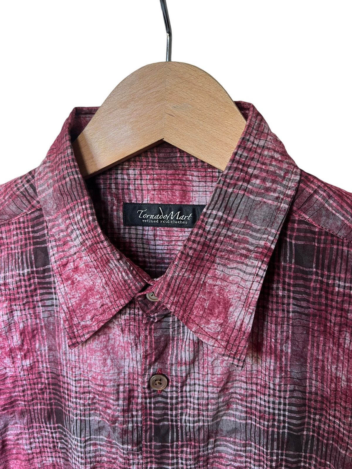 Japanese Brand × Tornado Mart Tornado Mart Raining Blood Wrinkles Button Shirt Size US XS / EU 42 / 0 - 6 Thumbnail