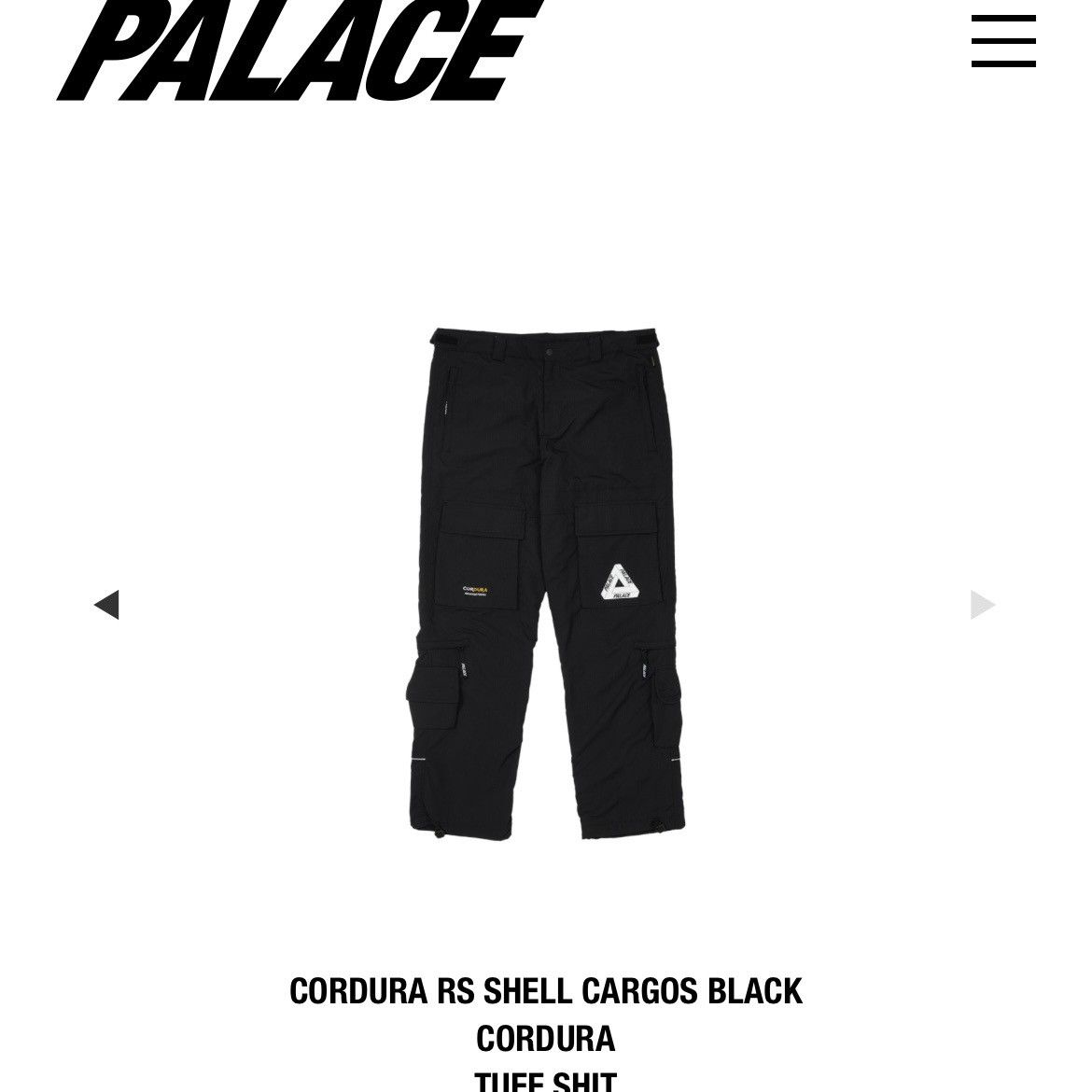 Palace Black 3M CORDURA RS SHELL NYLON CARGO PANTS + STICKERS Size US 32 / EU 48 - 14 Thumbnail
