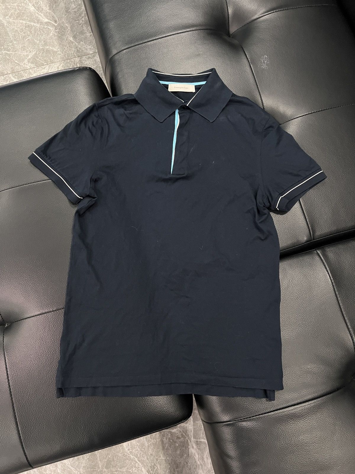 Ermenegildo Zegna Ermenegildo Zegna Short Sleeve Polo Shirt Size US XS / EU 42 / 0 - 1 Thumbnail