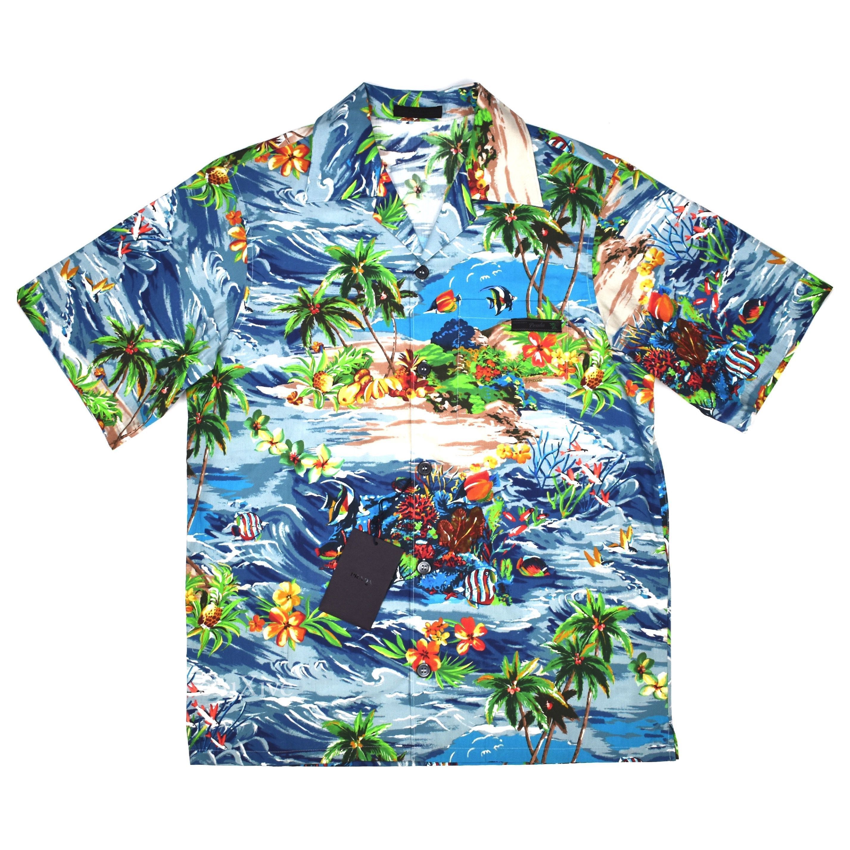 Prada Prada Paradise Print Button Down Hawaiian Shirt NWT Size US M / EU 48-50 / 2 - 1 Preview