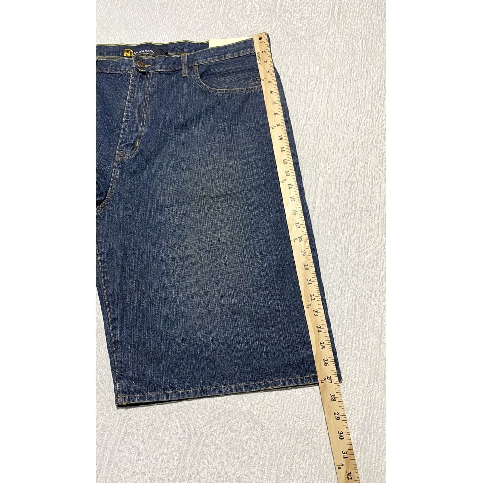 Nautica Nautica Jeans Shorts Mens 42 Blue Denim Baggy Carpenter Cargo Pocket Logo 90s Vintage Style Size US 42 / EU 58 - 6 Thumbnail