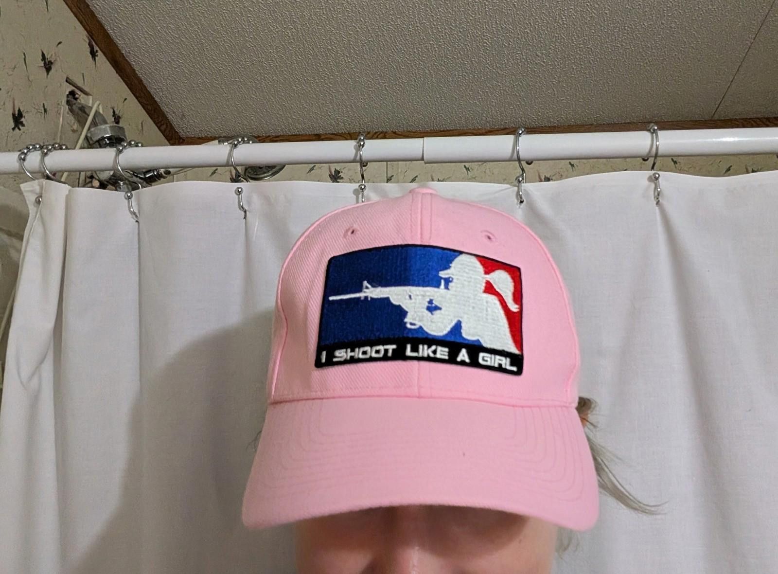 The Unbranded Brand MLI Major League "I Shoot Like A Girl" Pink Baseball Cap Size ONE SIZE - 8 Thumbnail