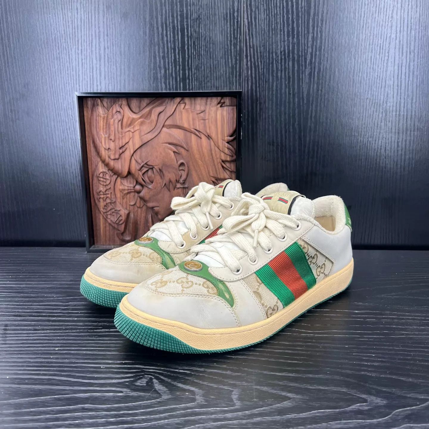Gucci Gucci Gray Green Dirty Sneakers UK6 / 40 Size US 7 / EU 40 - 1 Thumbnail