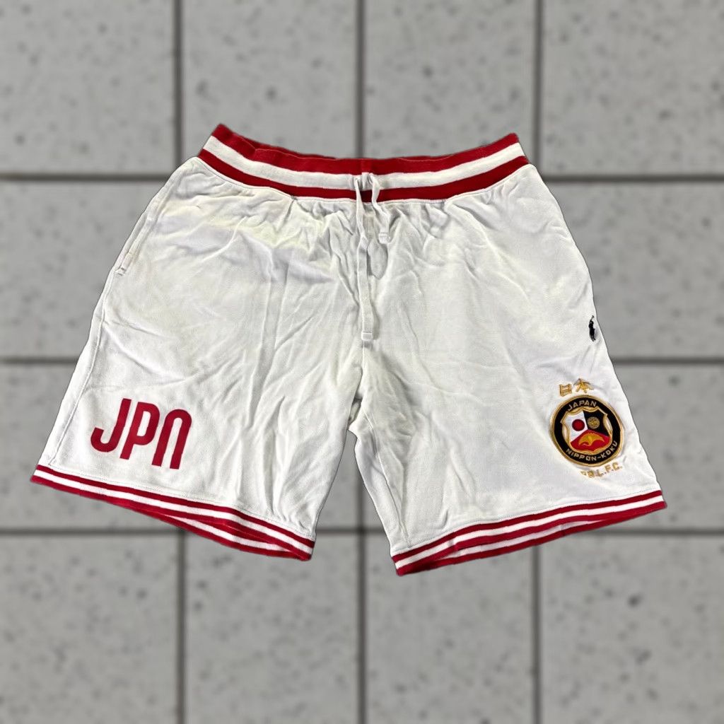 VINTAGE Polo Ralph Lauren Sweatshorts Men Large White Sports Soccer Casual Spring Summer