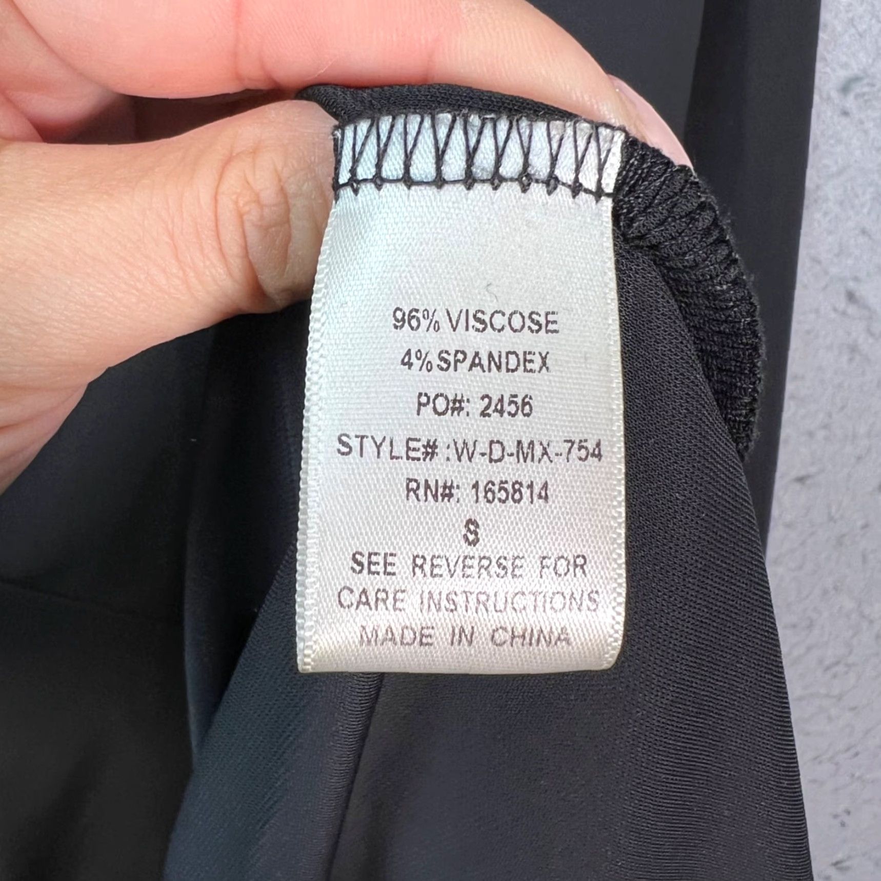 Vintage JLUXLABEL Black Long Sleeve Maxi Dress Draped Necklace Ruched Side W/ Draped Neckline & Side Ruching Womens S Size S / US 4 / IT 40 - 4 Thumbnail