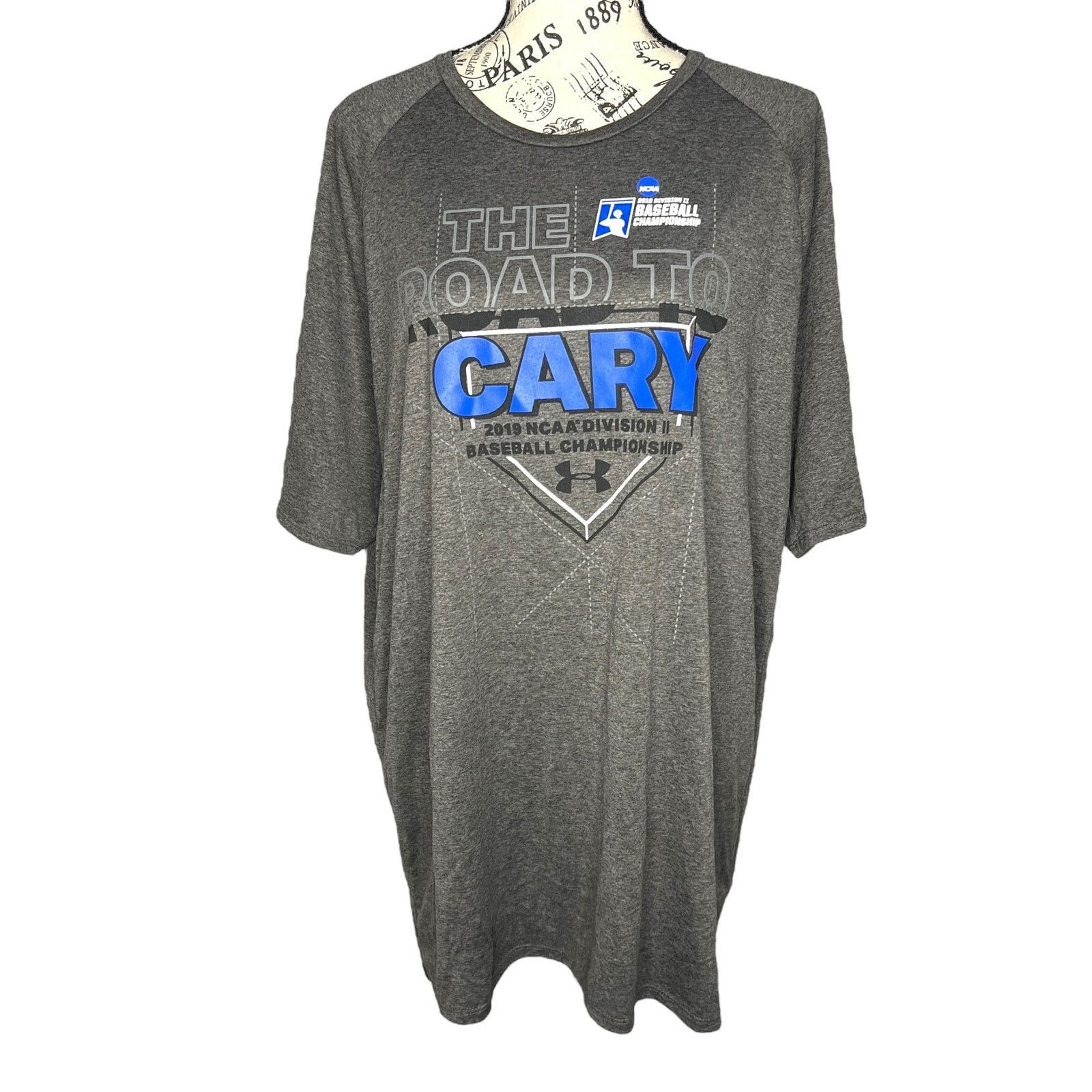 Under Armour "The Road to Cary" 2019 NCAA Baseball Championship Tee Size US XL / EU 56 / 4 - 1 Thumbnail