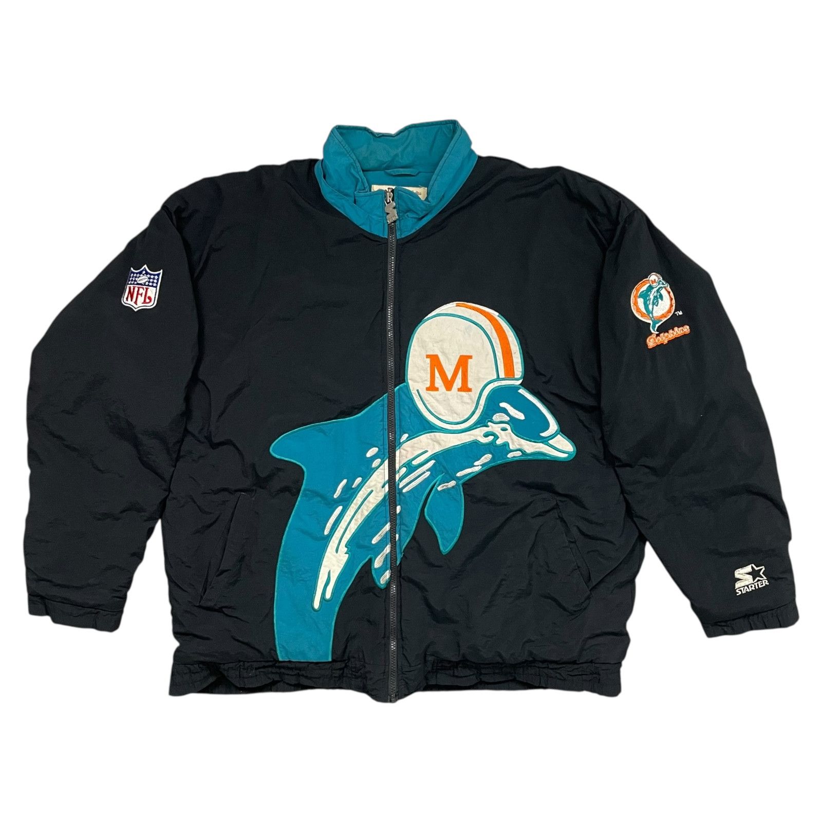 NFL VTG 90s NFL MIAMI DOLPHINS STARTER PUFFER JACKET SIZE XL Size US XL / EU 56 / 4 - 1 Thumbnail