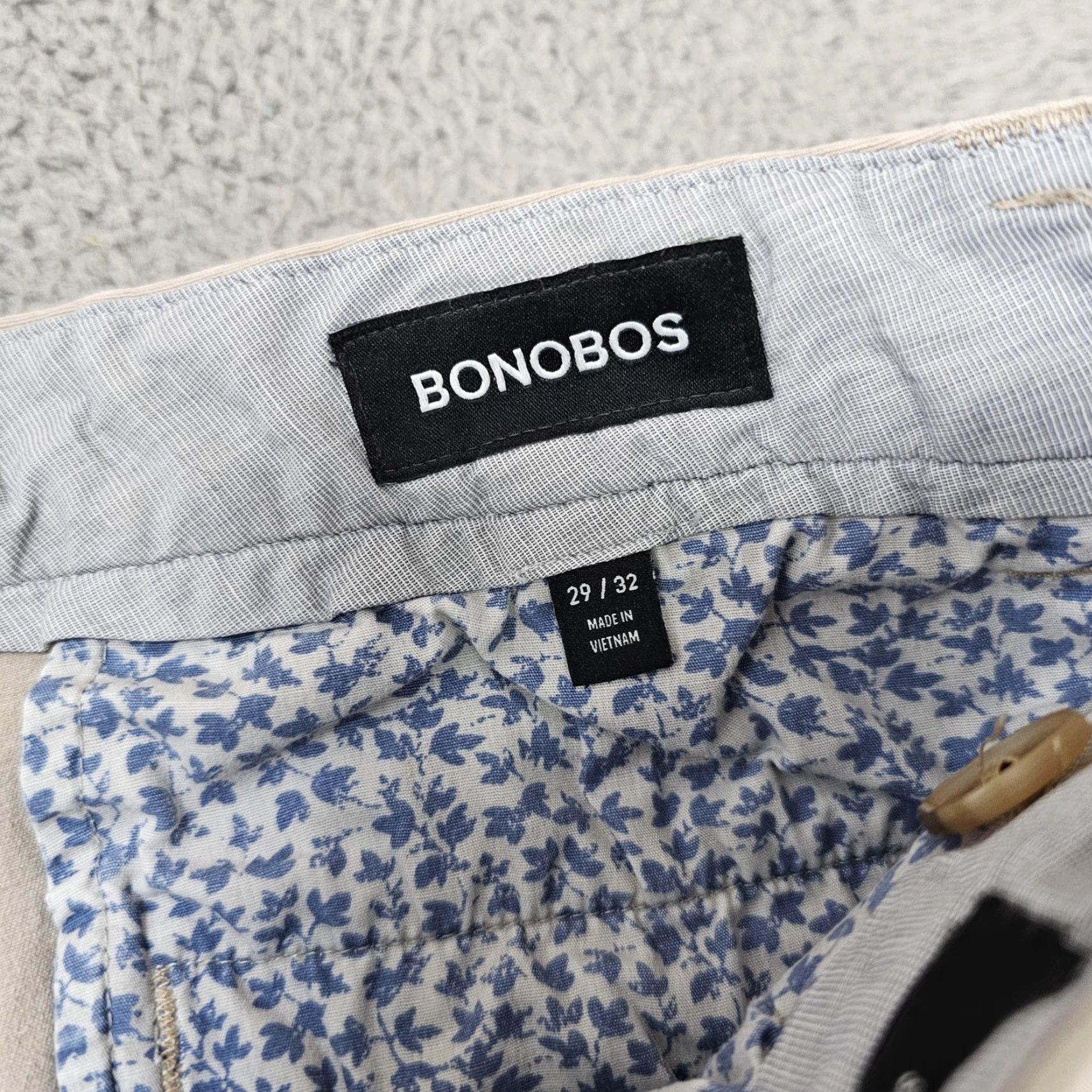Bonobos Bonobos Chino Pants Mens 29x29 Khaki Beige Slim Fit Stretch Casual Size US 29 - 2 Thumbnail