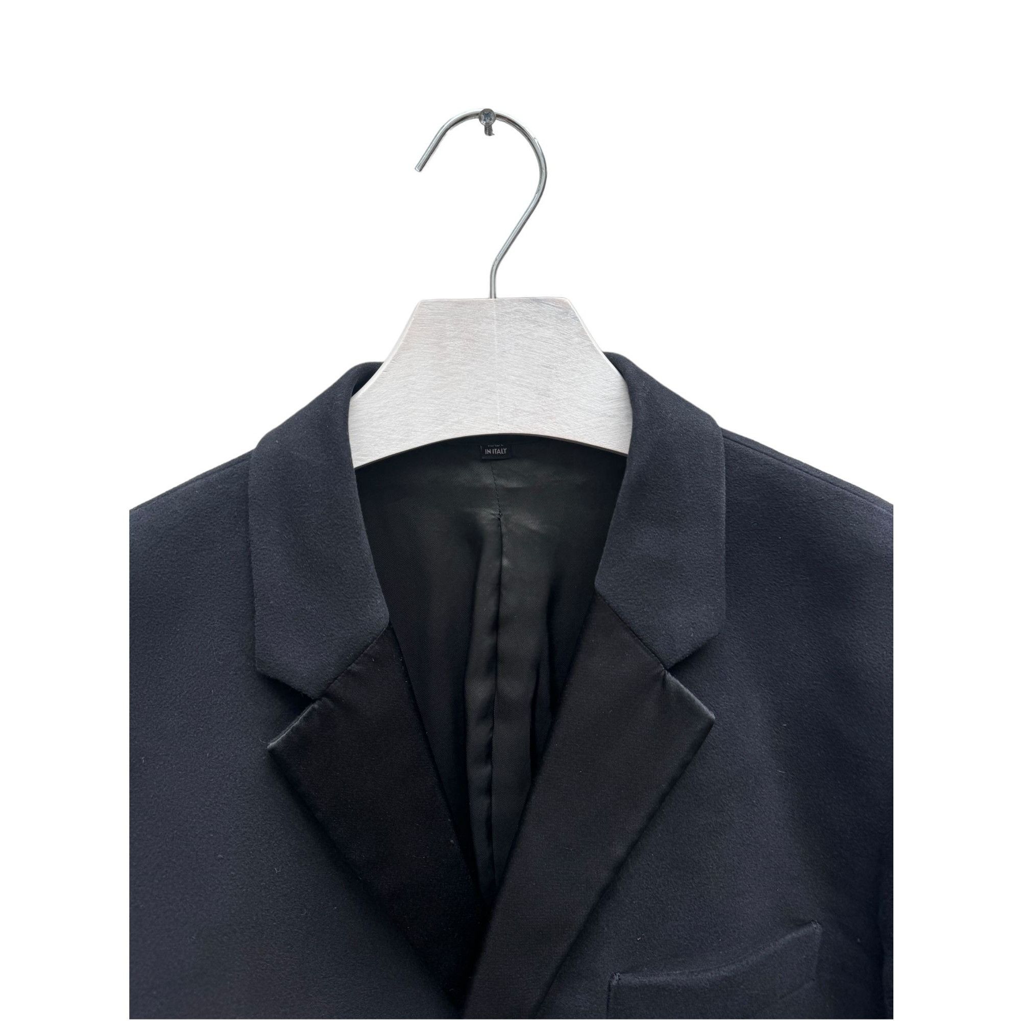 Helmut Lang Vintage Black Tuxedo Moleskin Cotton Coat Size US M / EU 48-50 / 2 - 3 Thumbnail