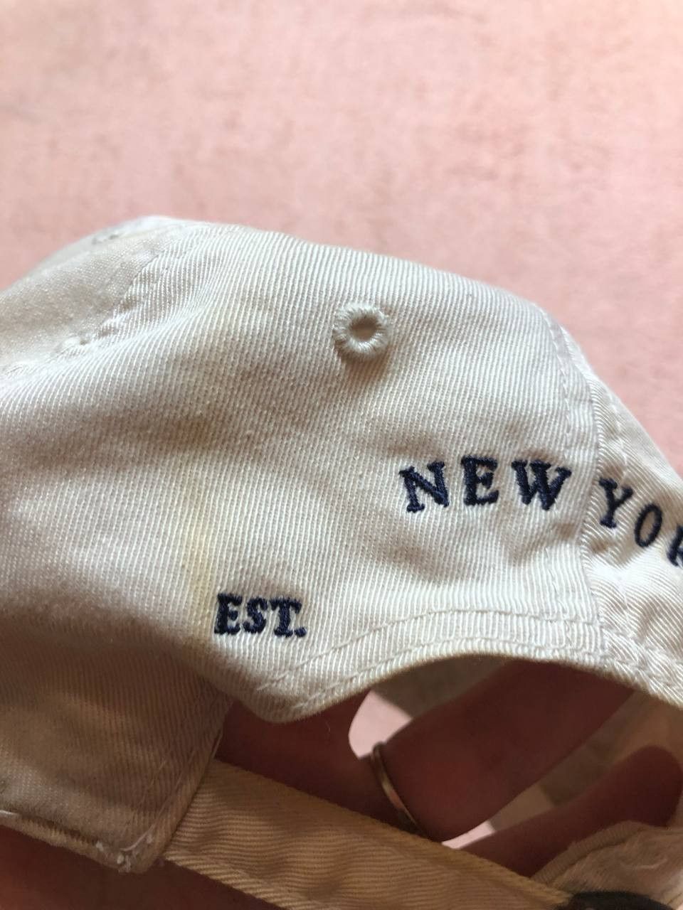 New York Yankees white Cap Y2K New York Yankees Hats Vintage streetwear Size ONE SIZE - 14 Thumbnail