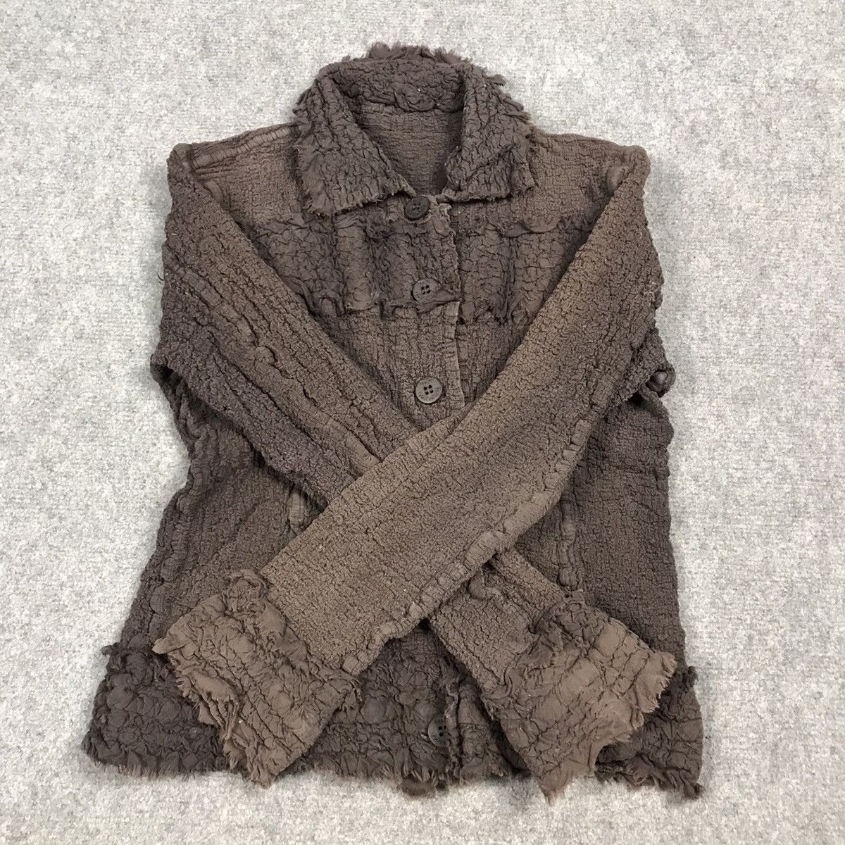 Issey Miyake ISSEY MIYAKE ME WOMEN WRINKLED BUTTON CROPPED JACKET Size S / US 4 / IT 40 - 15 Thumbnail