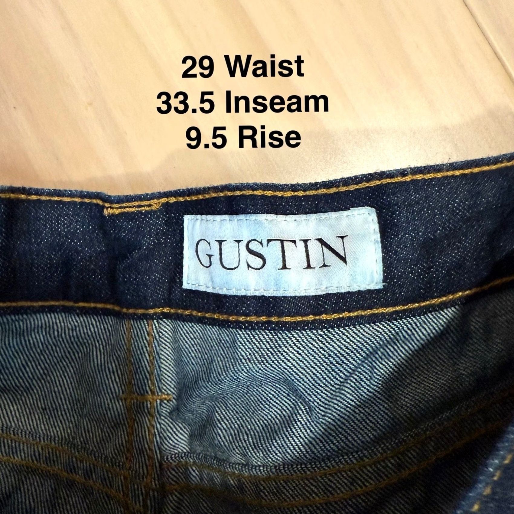 Gustin Gustin Jeans Mens 29 Blue Selvedge Dark Wash Slim Denim Minimalist Made USA Size US 29 - 6 Thumbnail
