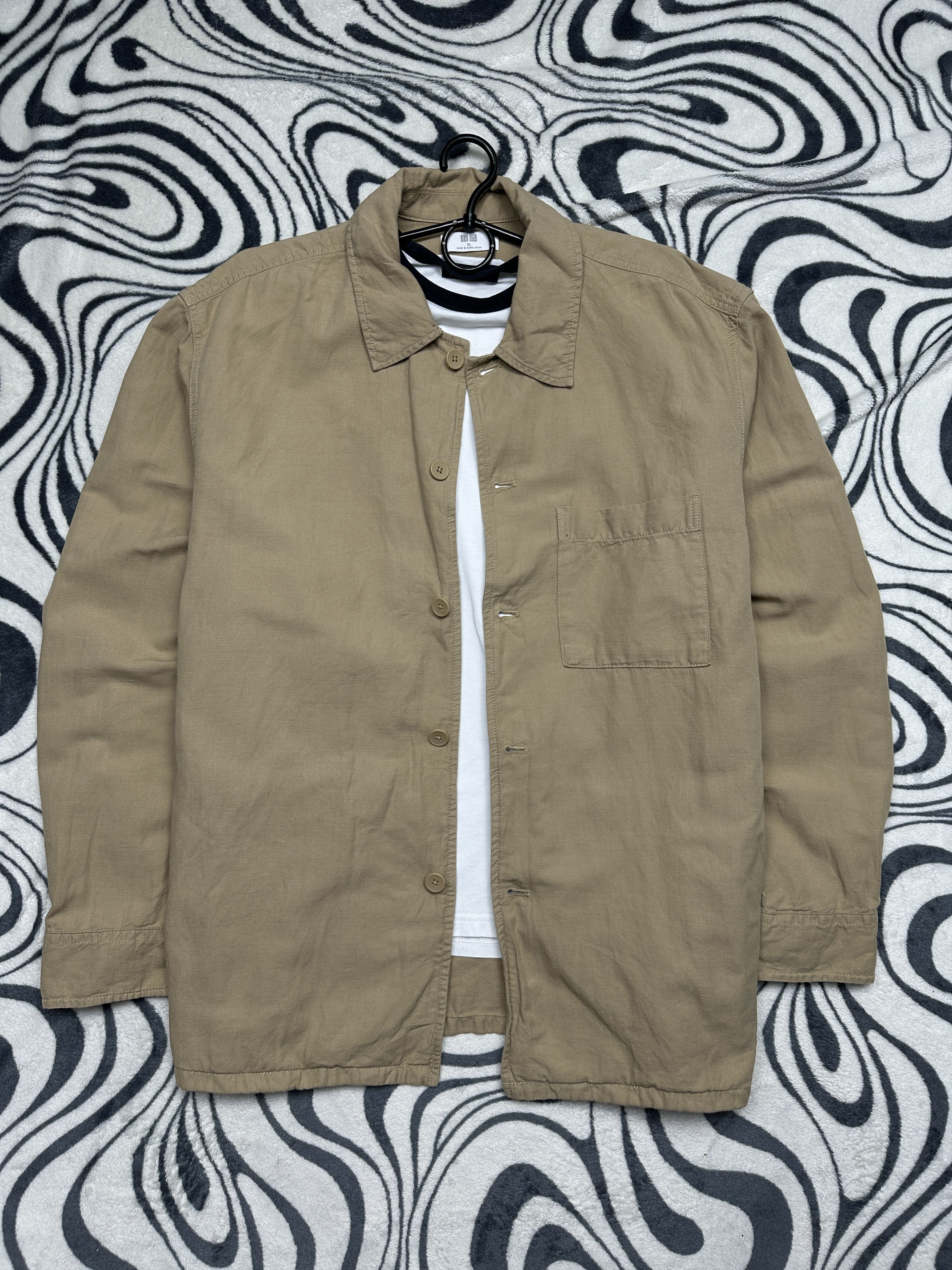 Uniqlo Uniqlo Mens Cotton Linen Overshirt Shirt Size US XL / EU 56 / 4 - 1 Thumbnail