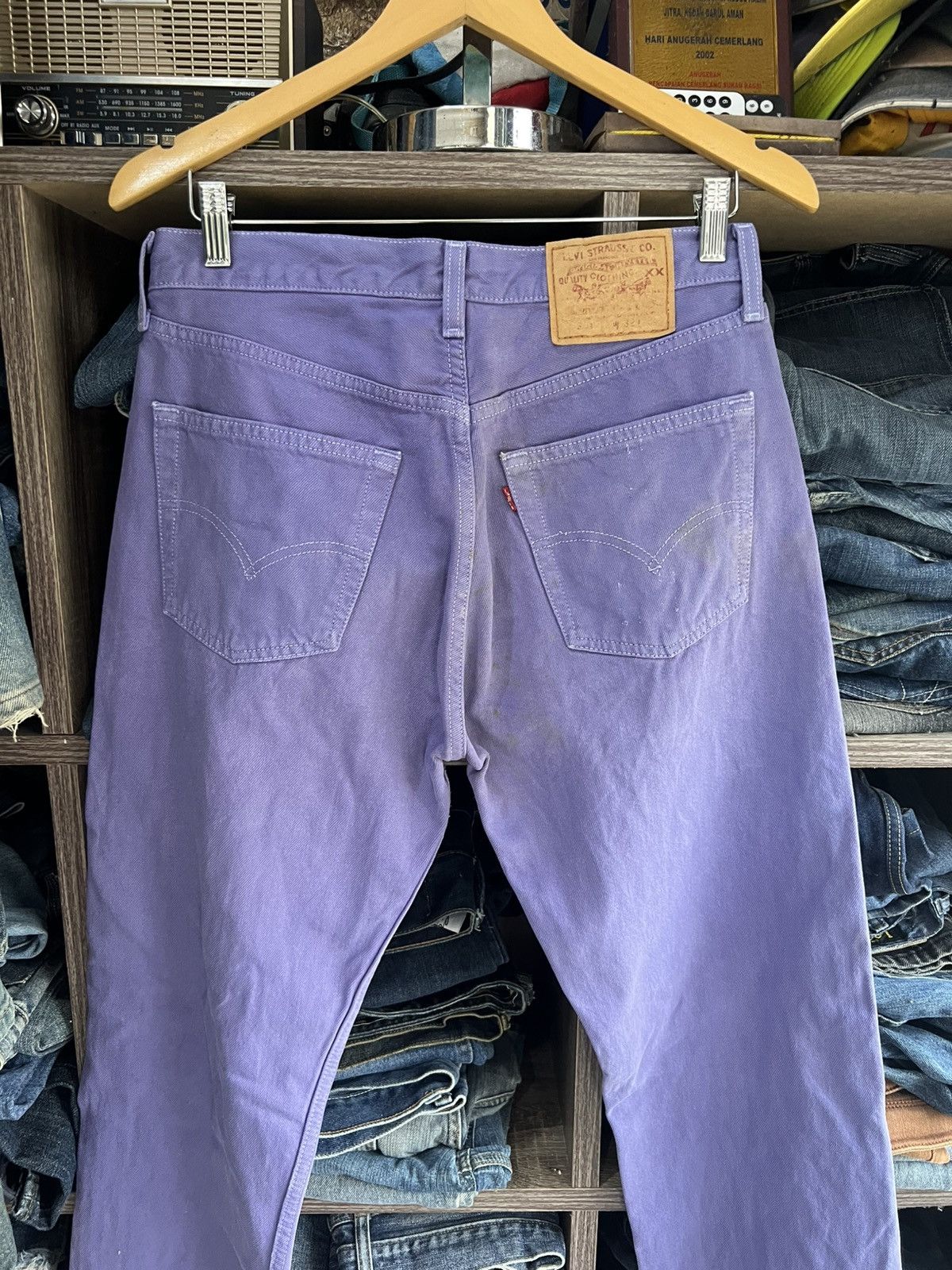 Levi's Vintage Clothing 🔥Rare Vintage Levis 501 Button 553 Denim Size US 31 - 11 Thumbnail