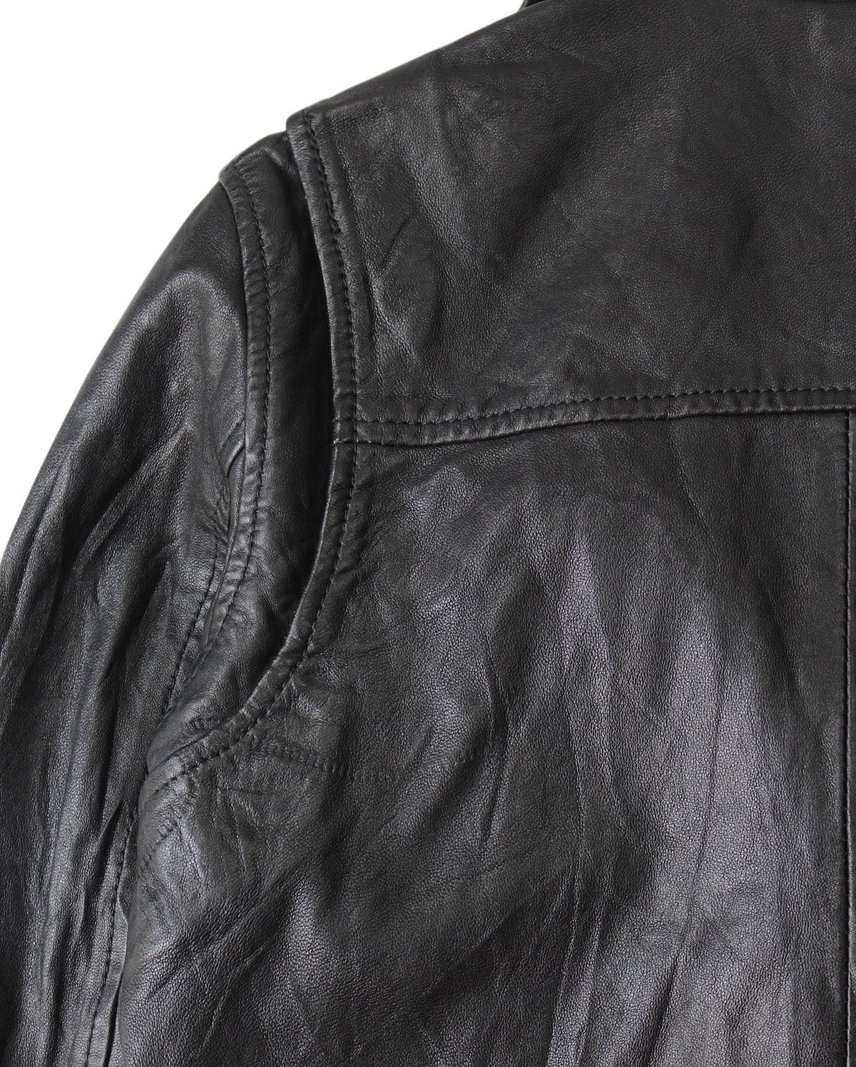 If Six Was Nine 2010S LEVI’S MADE & CRAFTED BLACK LAMBSKIN BIKER JACKET Size S / US 4 / IT 40 - 6 Thumbnail