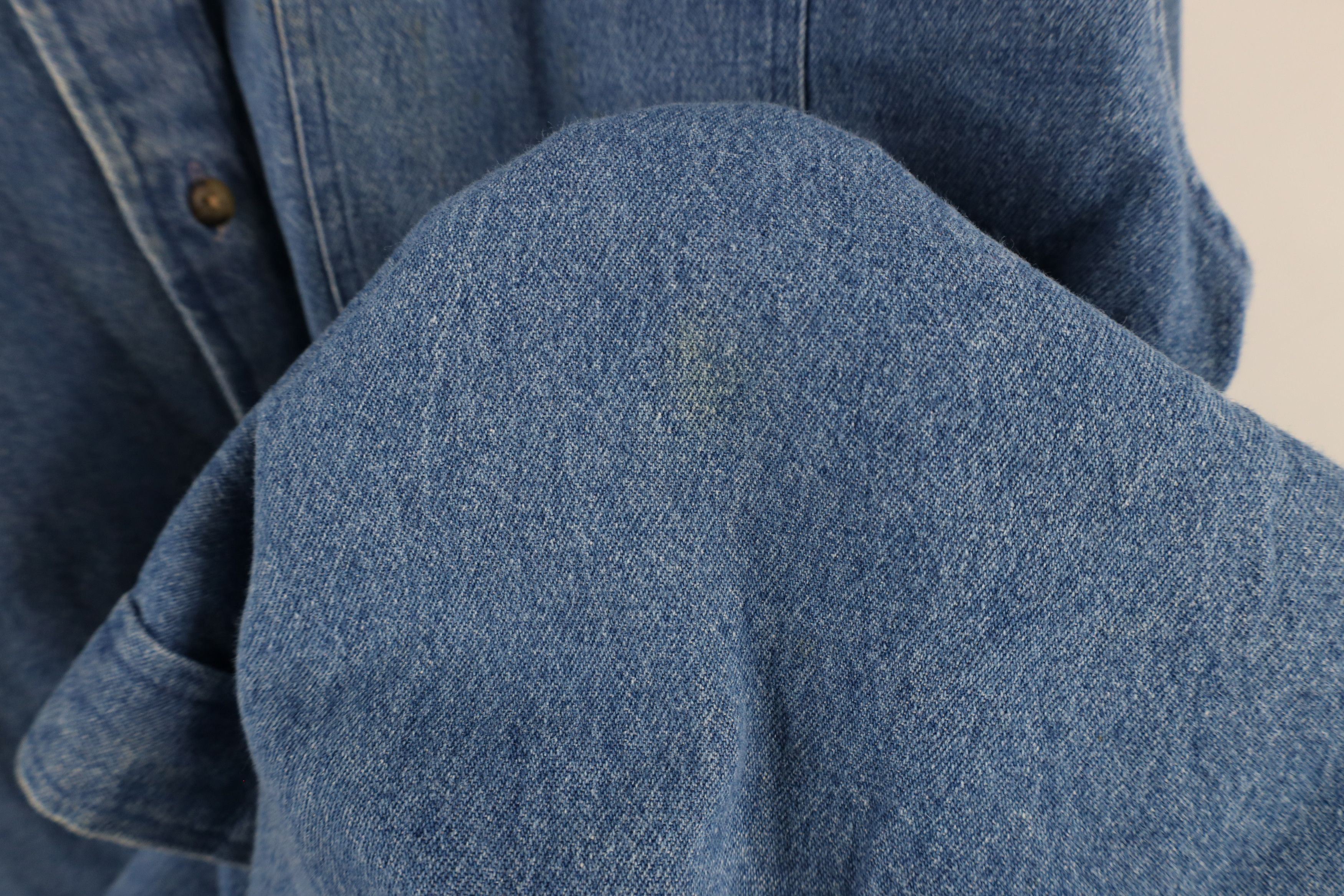 Vintage Vintage 90s Streetwear Denim Jean Button Down Shirt Blue Size US XL / EU 56 / 4 - 6 Thumbnail