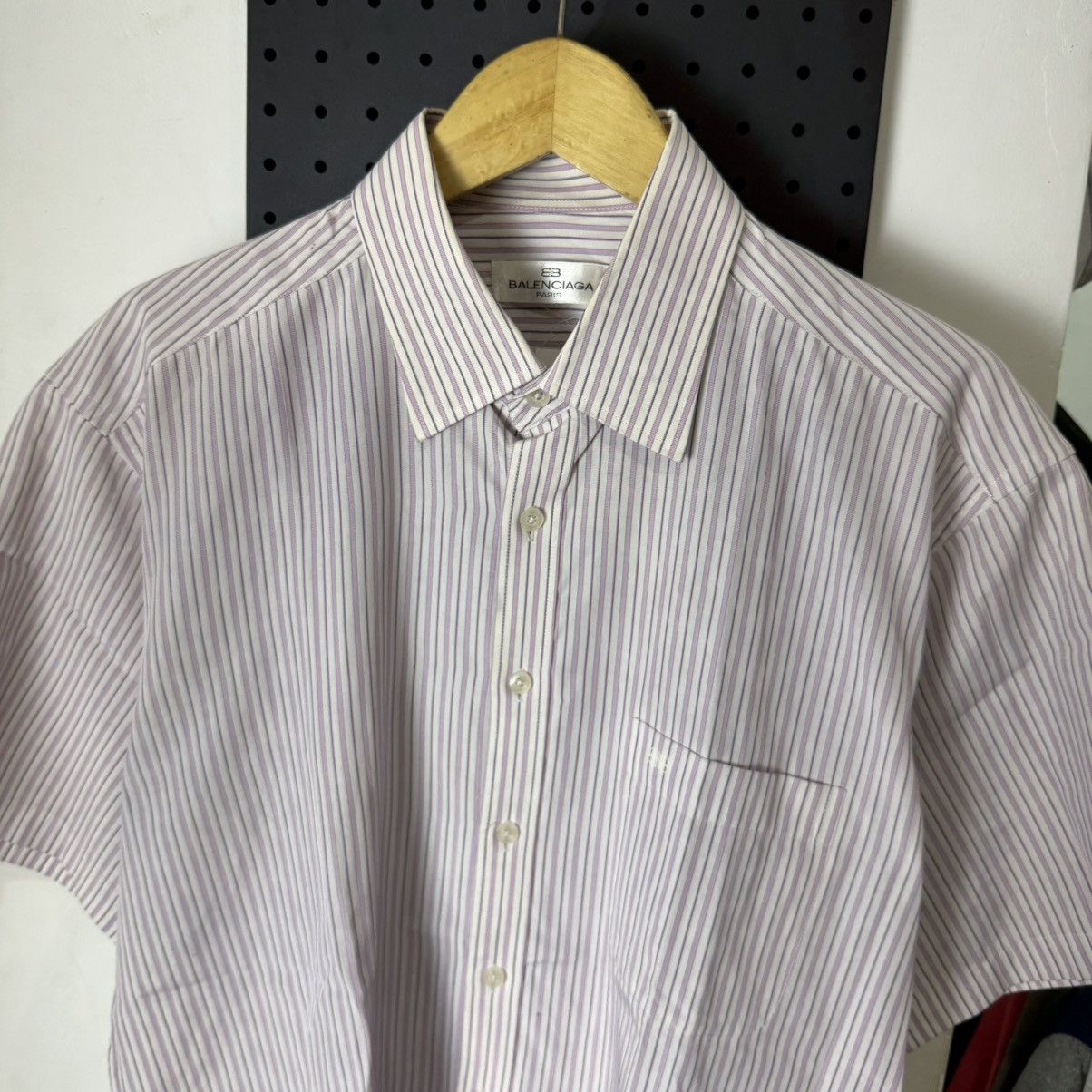 Balenciaga Balenciaga paris stripe button up shirt Size US XL / EU 56 / 4 - 2 Thumbnail