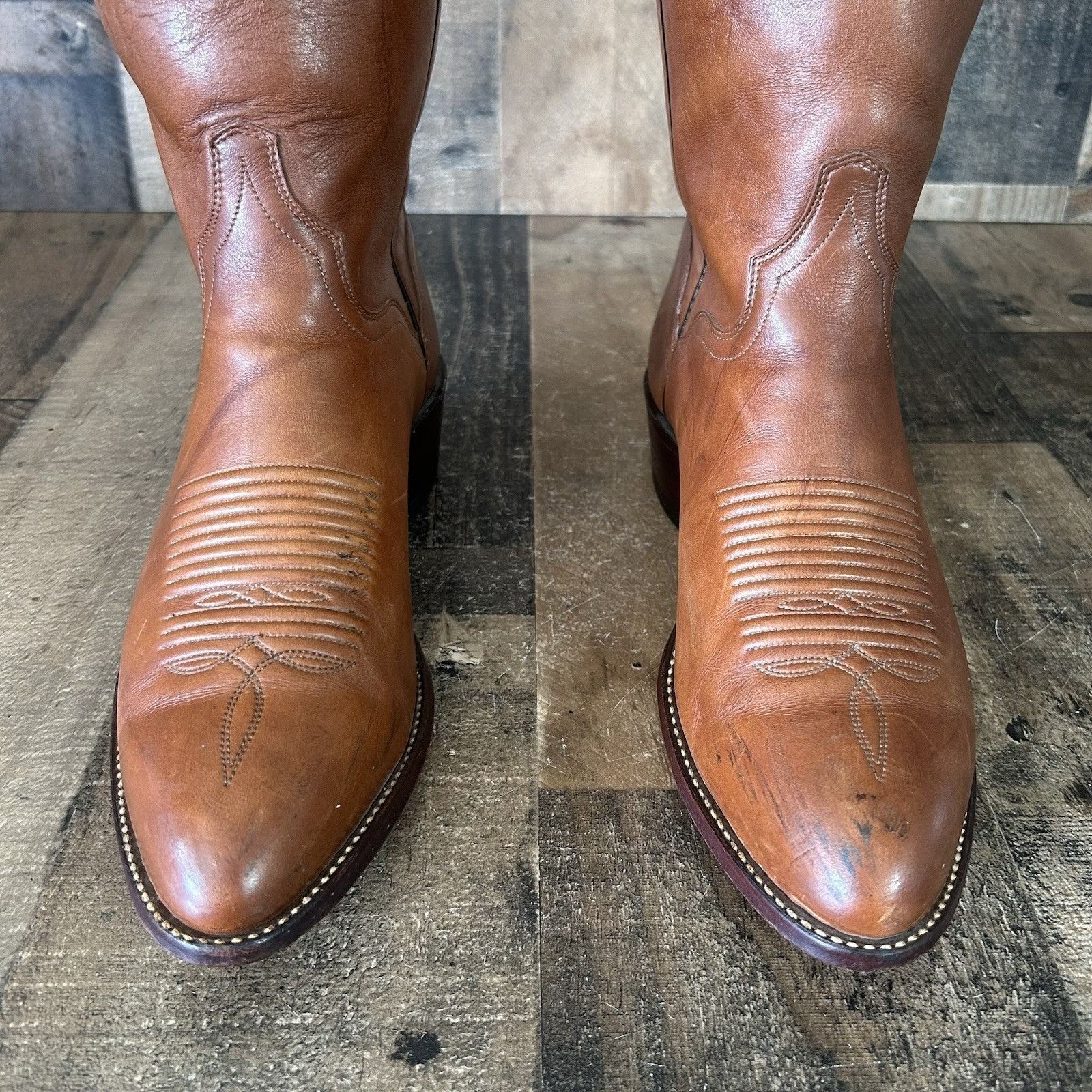 Vintage El Dorado Vintage Handmade Western Cowboy Boots Mens 10 D Size US 10 / EU 43 - 9 Thumbnail