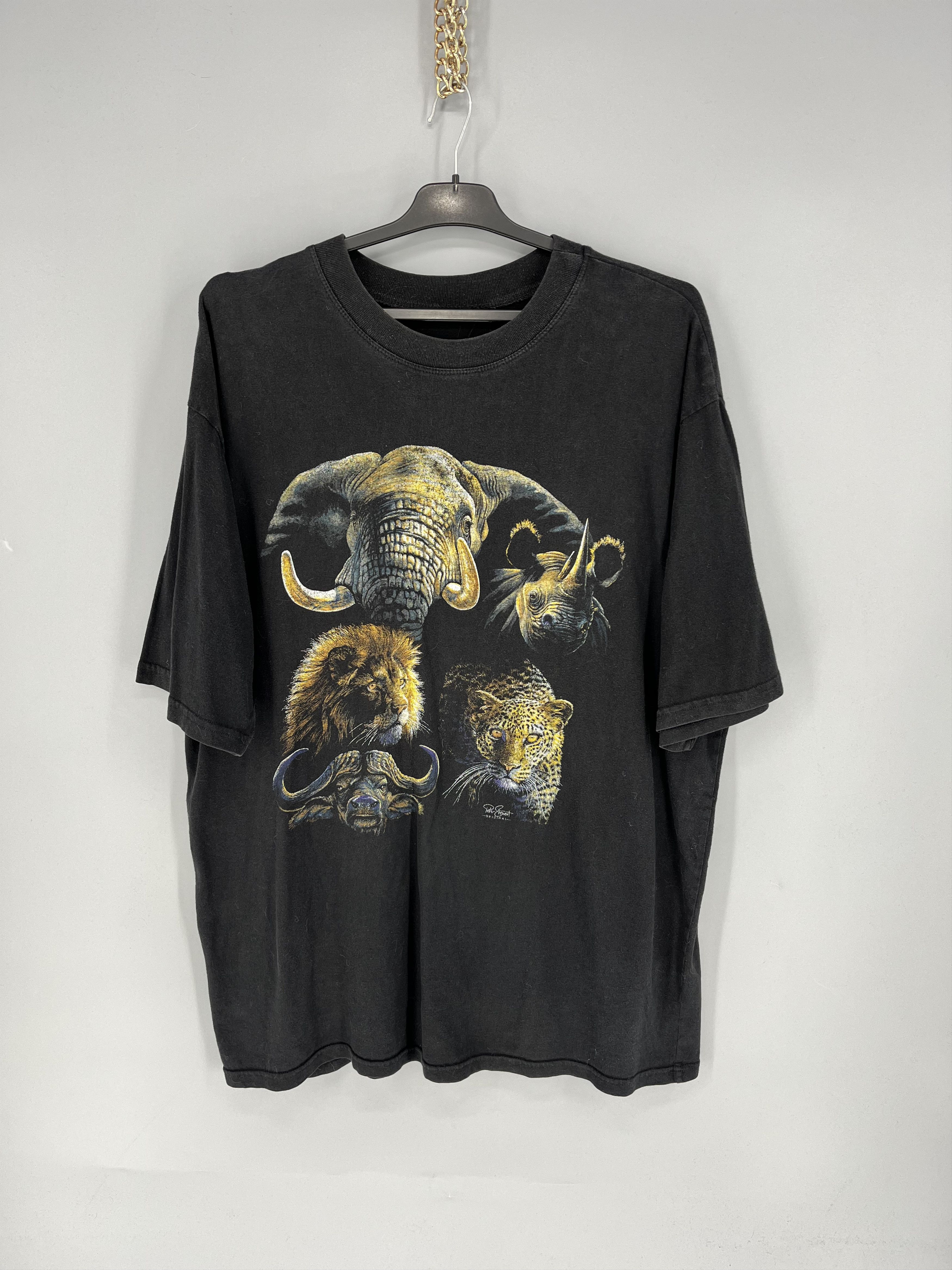 Vintage 90's African Wildlife Animals Everything Ethnic Peter Stewar Size US XL / EU 56 / 4 - 1 Thumbnail