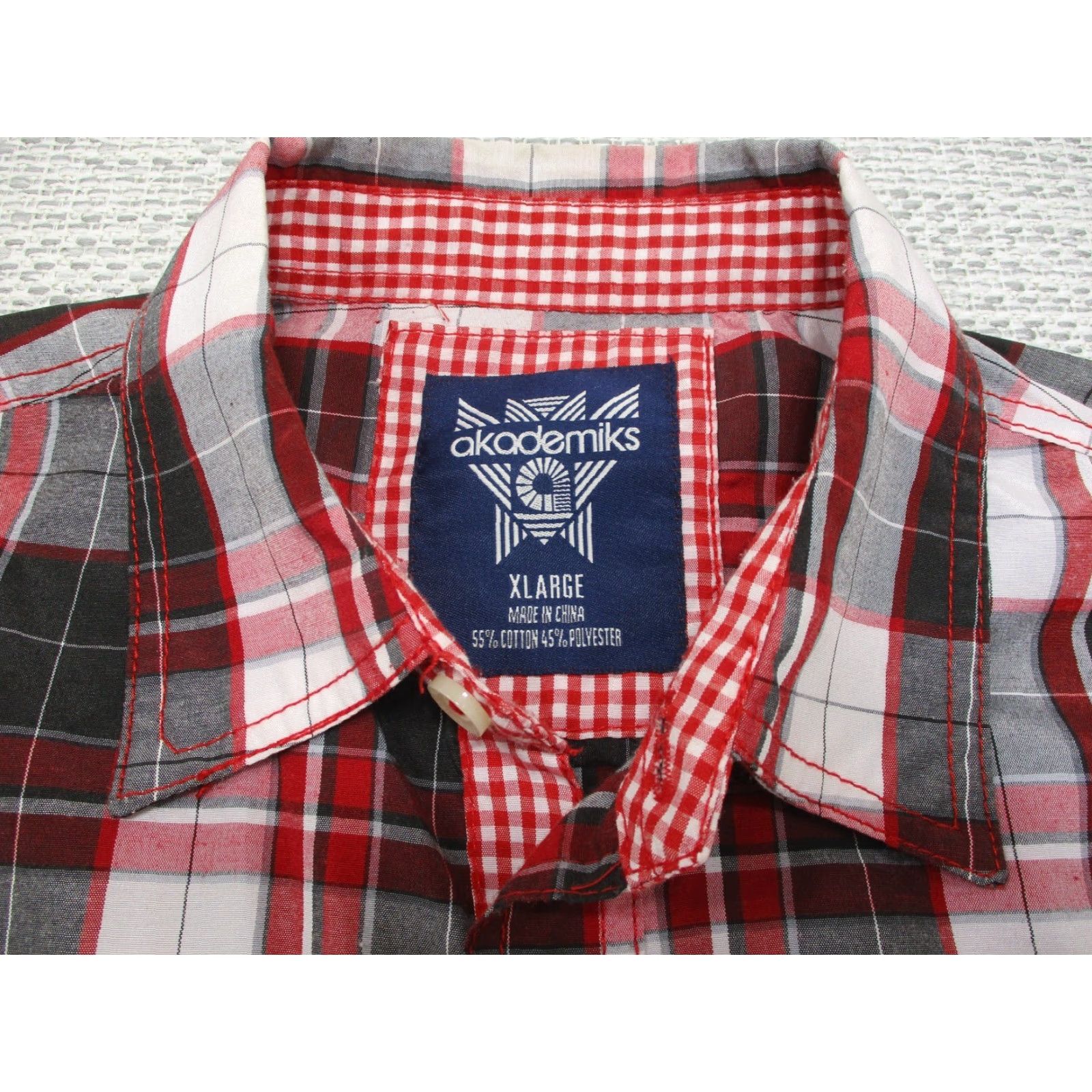 Akademiks Akademiks Shirt Mens XL Button Up Roll Up Long Sleeve Casual Plaid Multicolor Never Worn Size US XL / EU 56 / 4 - 3 Thumbnail