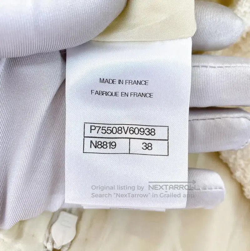 Chanel Chanel White Wool Midi Skirt . Size 23" - 4 Thumbnail