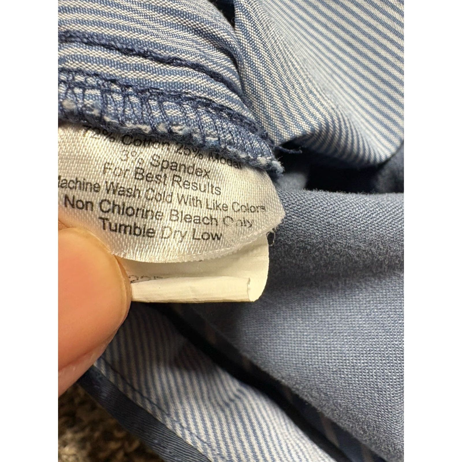 Peter Millar Peter Millar Ultimate Sateen Pants Mens 40x35 Blue 5 Pocket Golf ME0B39 Cross-Brand Logo Zipper Flat Front Chino Regular Straight Pant Mens Size US 40 / EU 56 - 7 Thumbnail