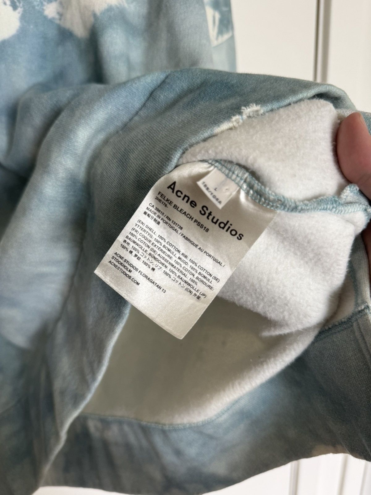 Acne Studios Acne Studios Bleach Sweatshirt (Size L) Size US L / EU 52-54 / 3 - 4 Thumbnail