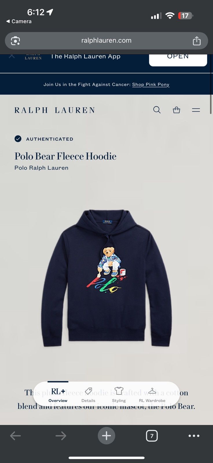 Polo Ralph Lauren Polo Bear Fleece Hoodie Size US XL / EU 56 / 4 - 5 Thumbnail