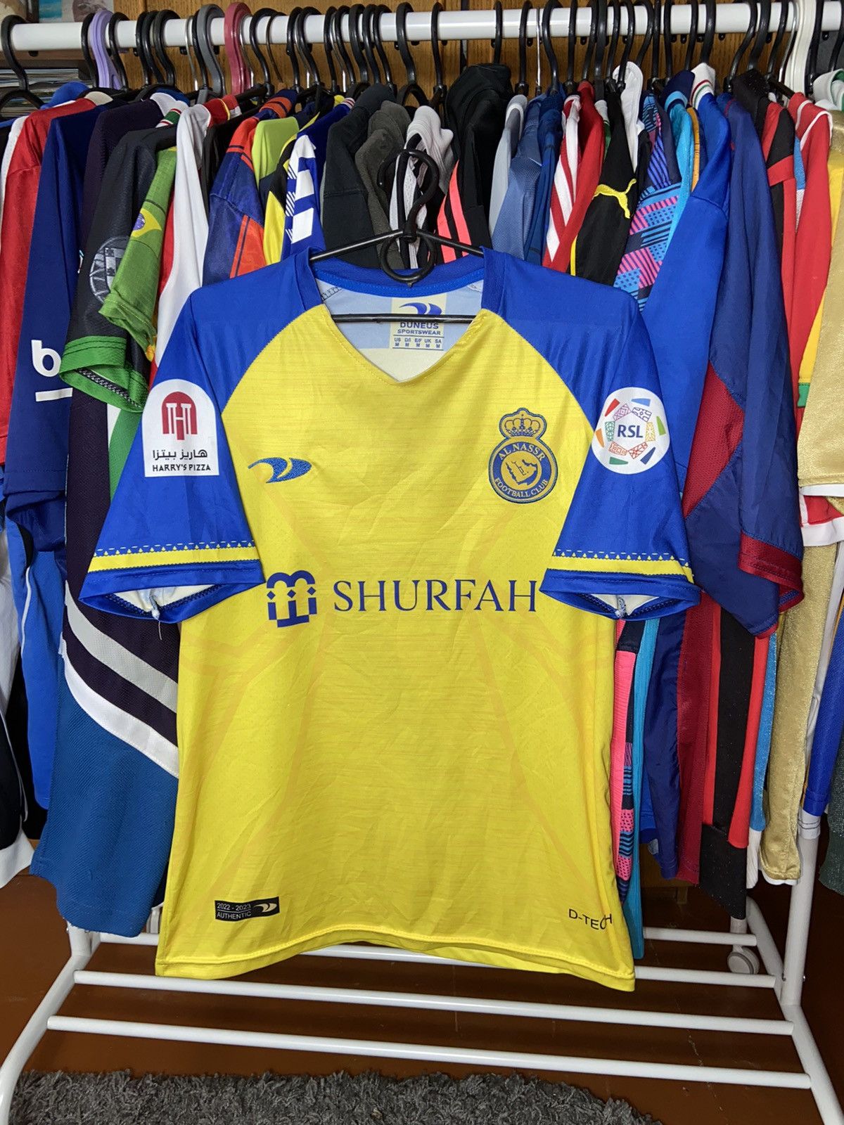 Vintage AL NASSR SOCCER FOOTBALL JERSEY RONALDO #7 BLOCK CORE SHIRT Size US M / EU 48-50 / 2 - 1 Thumbnail