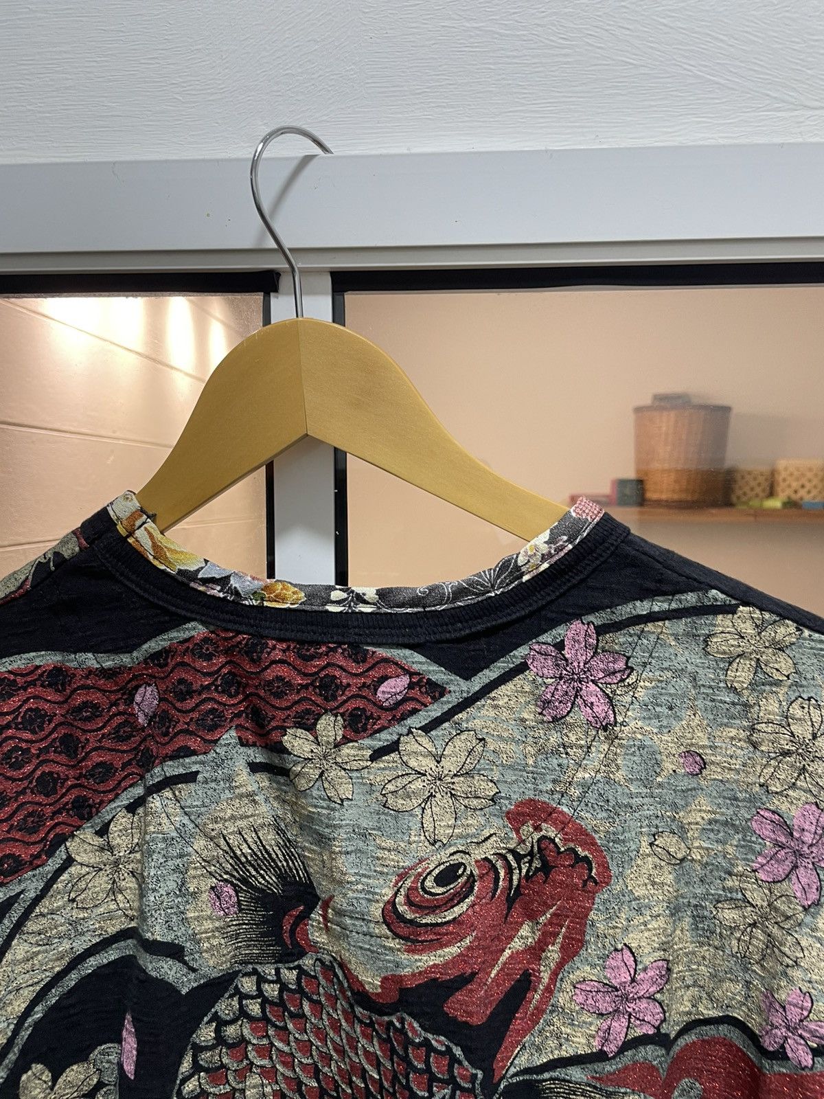Karakuri Tamashii Vintage Karakuri Tamashi Embroidery Fish Koi Tee (Loopwheel) Size US M / EU 48-50 / 2 - 17 Thumbnail