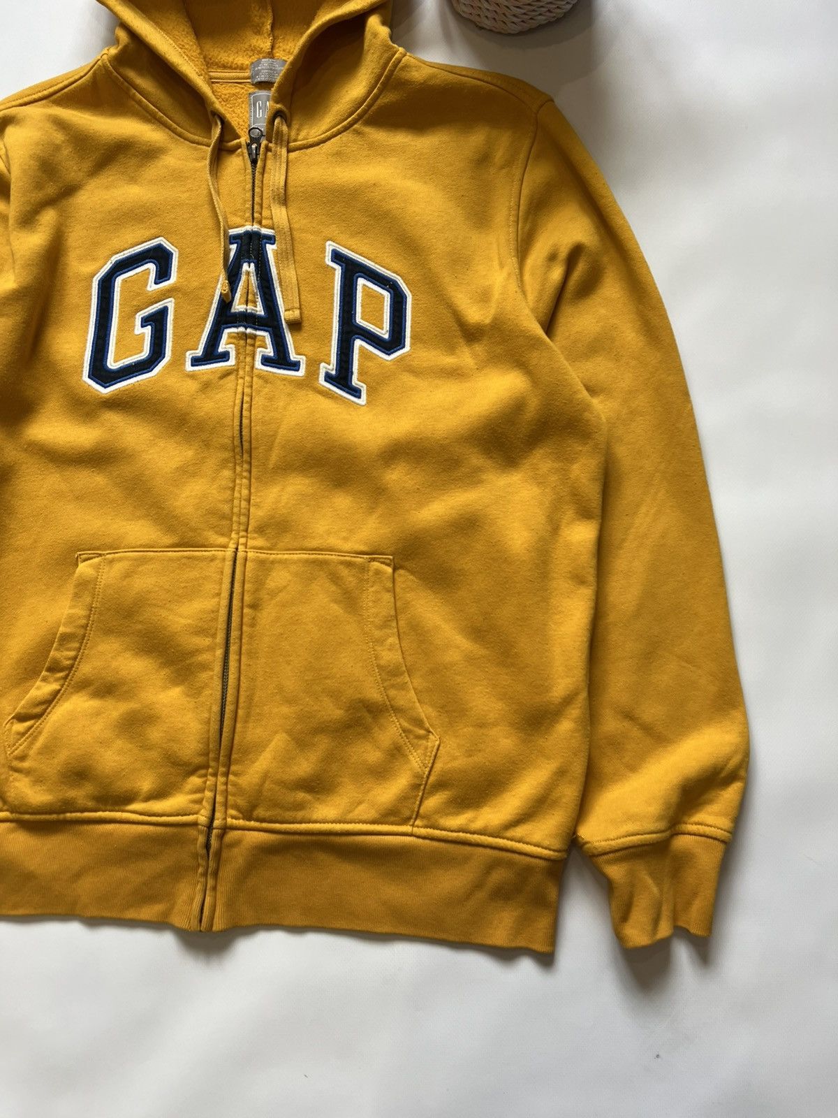 Gap Vintage GAP Zip Hoodie Yellow Mens Size US M / EU 48-50 / 2 - 2 Thumbnail