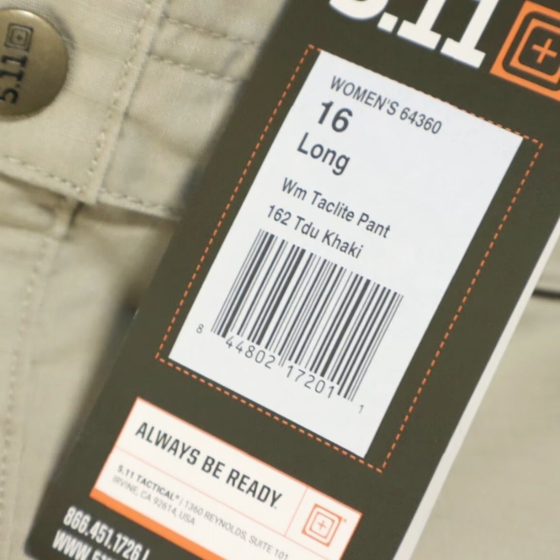 Vintage 5.11 Tactical Taclite Cargo Pants Khaki Women's 16L Cotton Blend Ripstop Regular Inseam 34in 32 Waist Ladies Pants Size 38" / US 16 / IT 52 - 7 Thumbnail