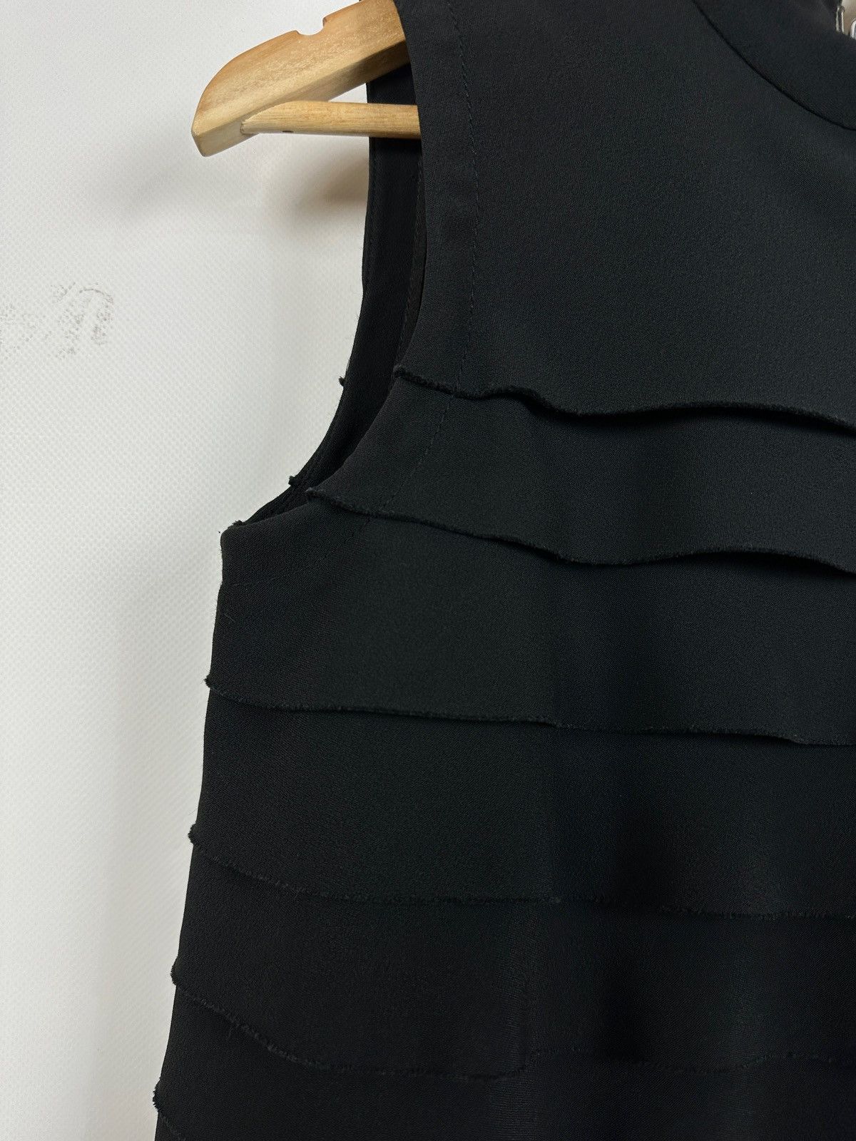 Miu Miu Miu Miu Black Layered Sleeveless Ruffle Textured Dress Size S / US 4 / IT 40 - 9 Thumbnail