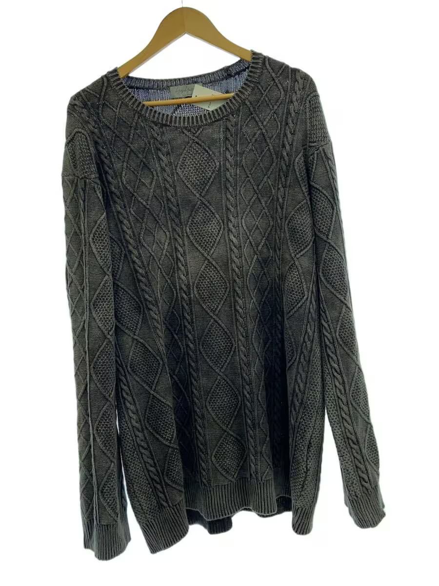 Yohji Yamamoto yohji yamamoto POUR HOMME 24AW/DISCHARGE ROUND NECK KNIT Size US L / EU 52-54 / 3 - 1 Thumbnail