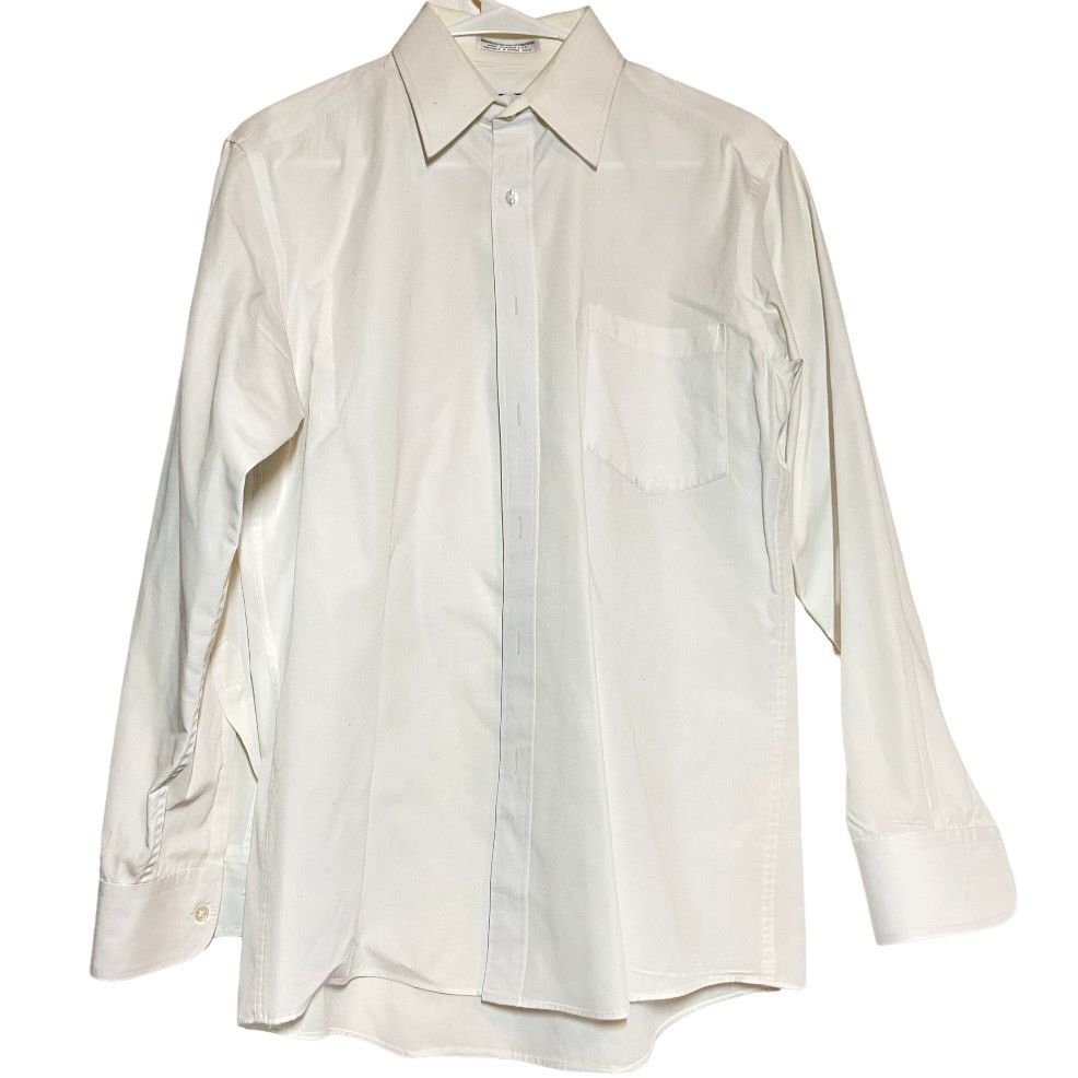 image of YVES Saint Laurent Dress Shirt YSL Button Down Collar White, Men's (Size XS)