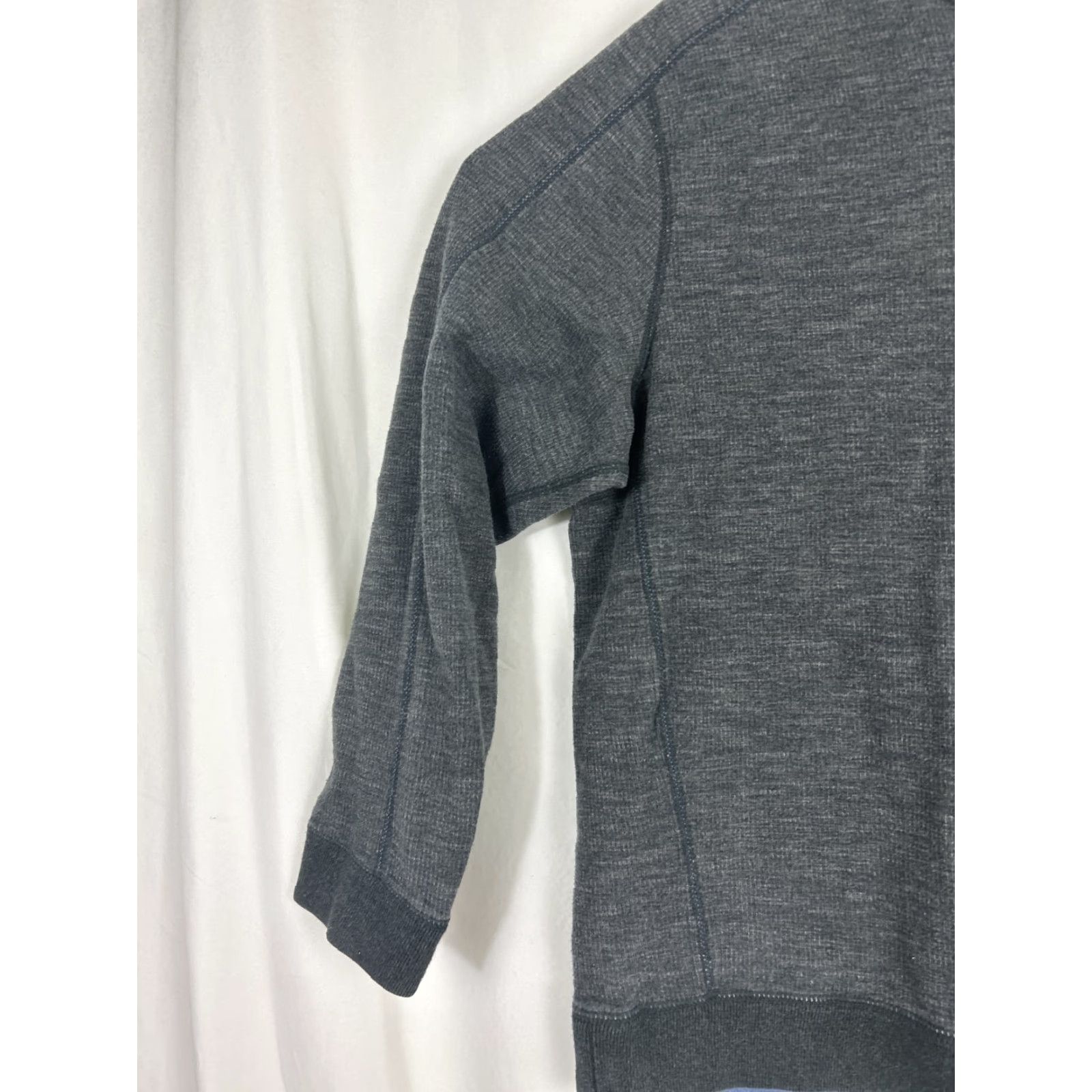 Tommy Bahama Tommy Bahama Mens Large Gray/Blue Reversible 1/4 Zip Pullover Cotton Blend Sweater - Long Sleeve Mock Neck Contacts: Casual Business Travel Size US L / EU 52-54 / 3 - 3 Thumbnail